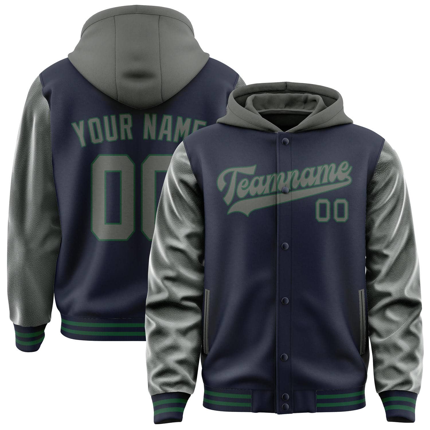 Custom Navy Dark Grey Jacket