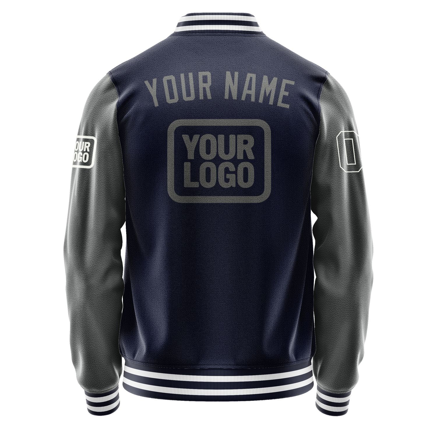 Custom Navy Dark Grey Jacket JA111120111818202018