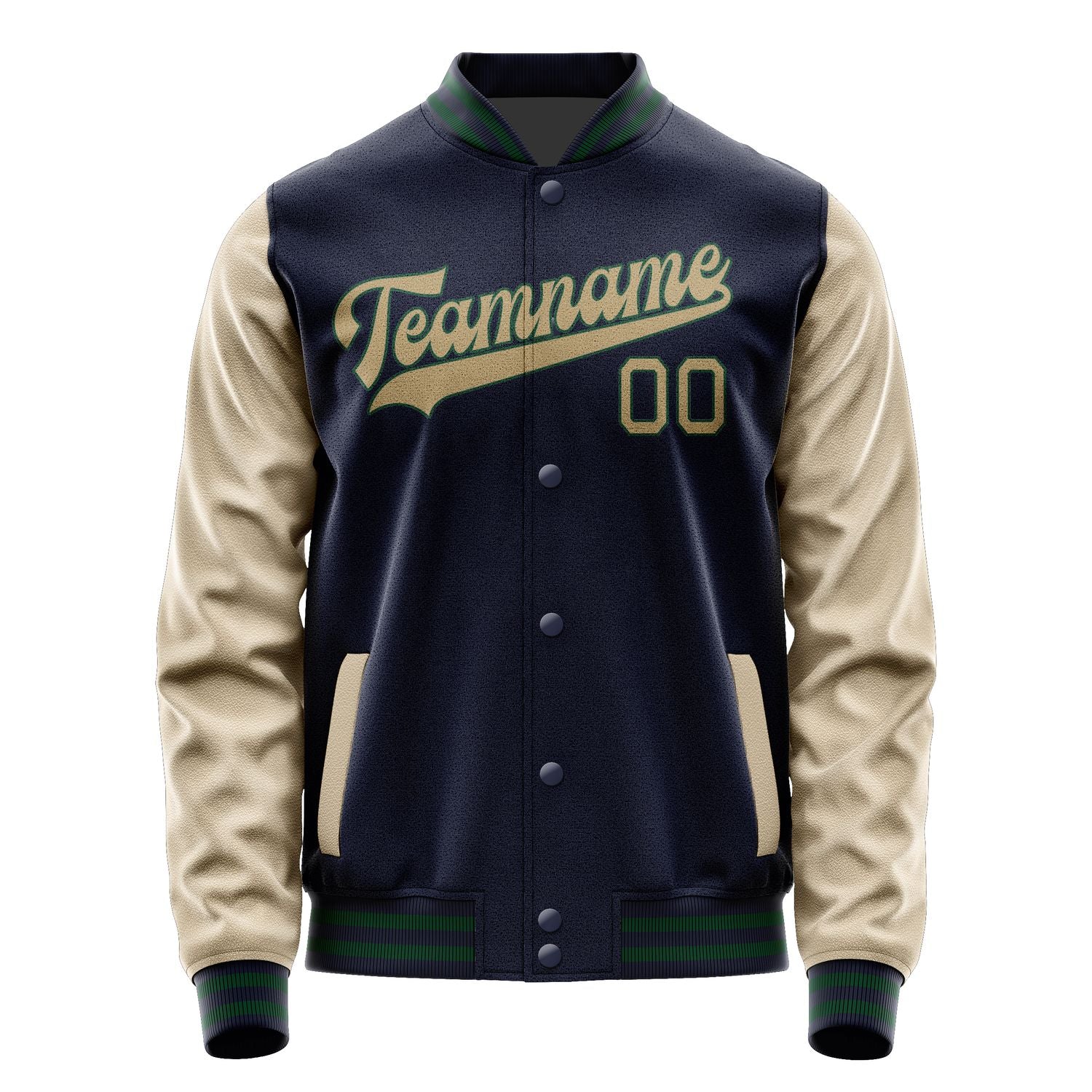 Custom Navy Light Khaki Jacket JA1111251105B30525