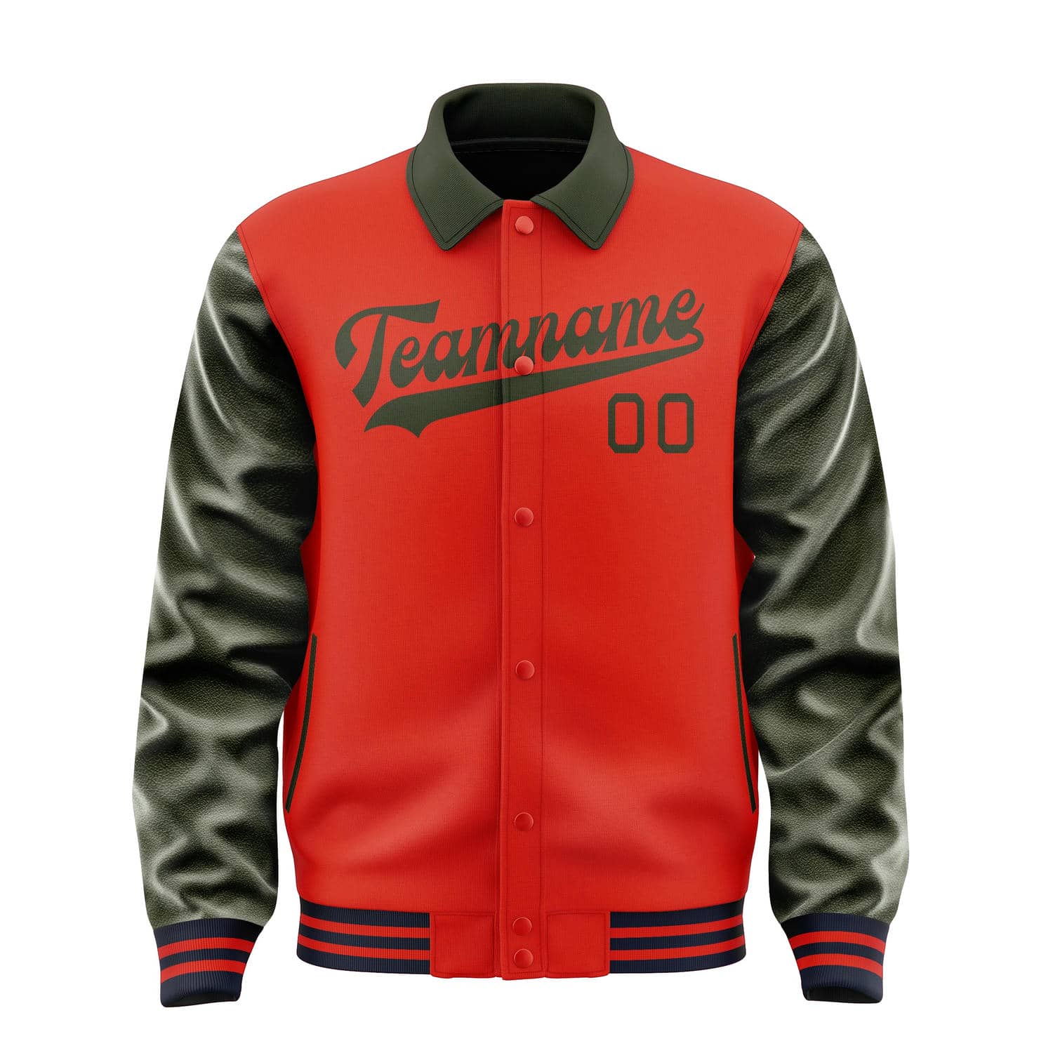 Custom Orange Red Olive Jacket