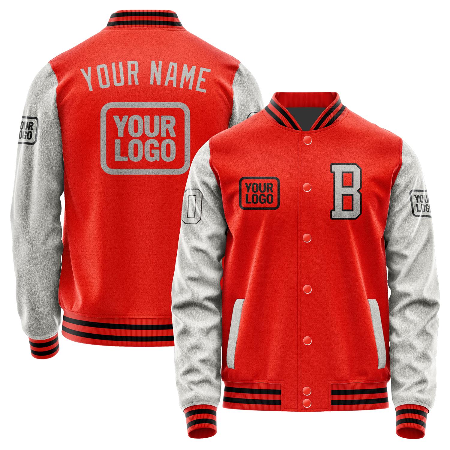 Custom Orange Red Gray Jacket JA121204121717040417