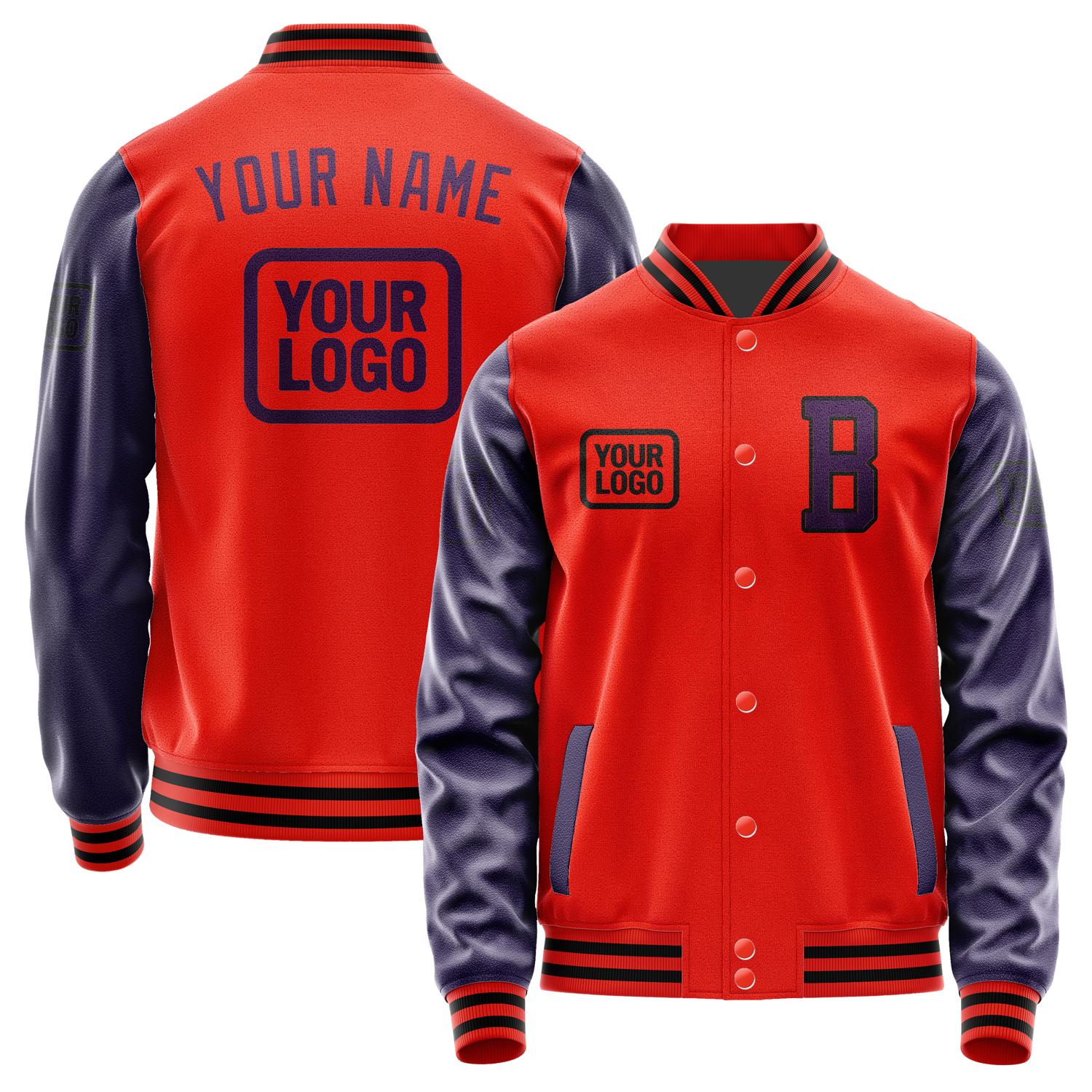 Custom Orange Red Purple Jacket JA121207121717070717