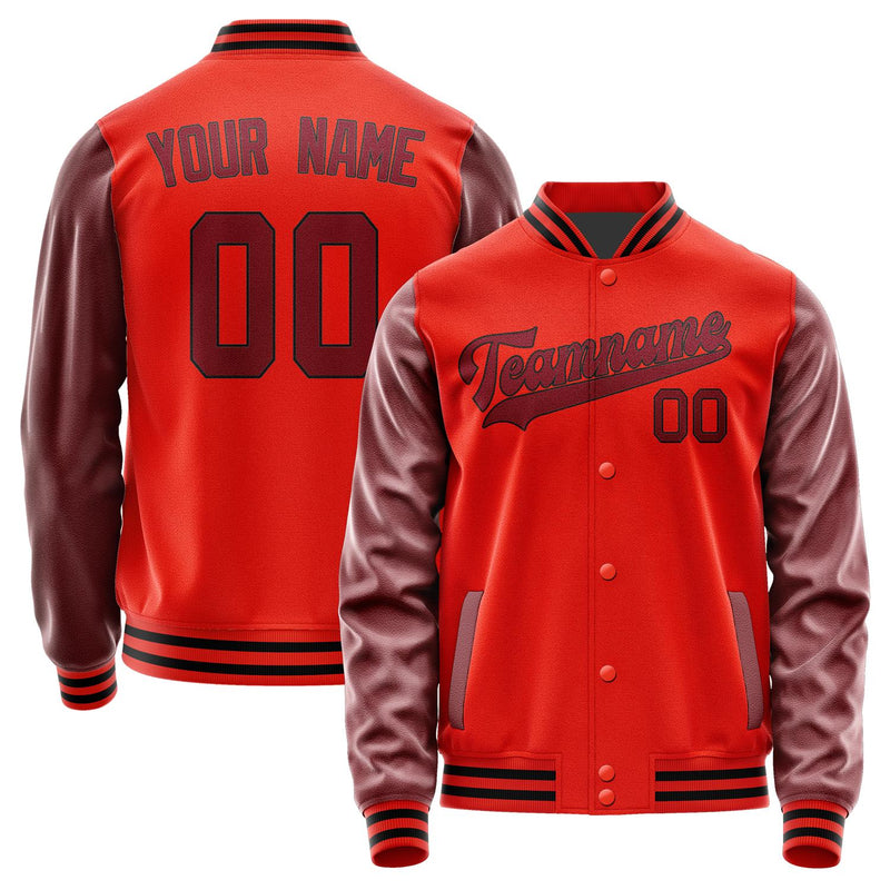 Custom Orange Red Crimson Red Jacket JA1212151217B31715