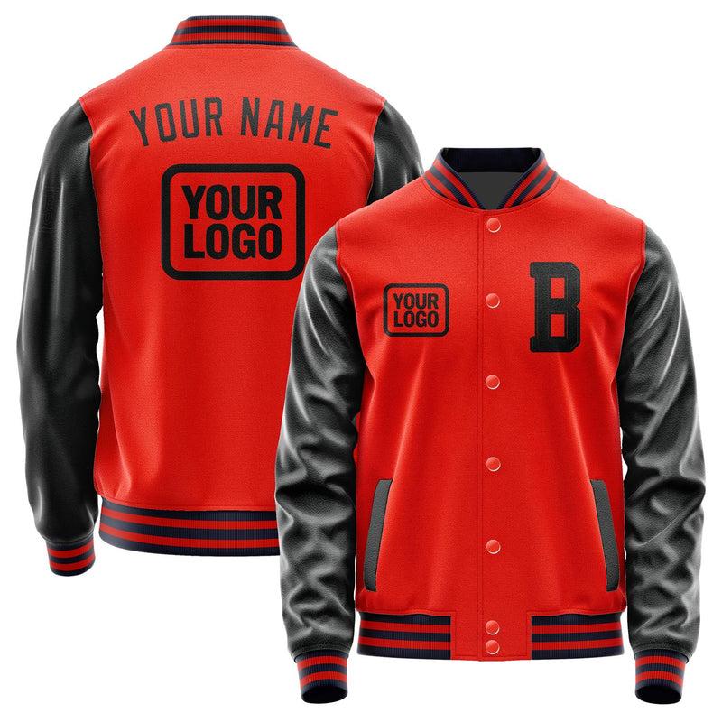 Custom Orange Red Black Jacket JA121217111217171717