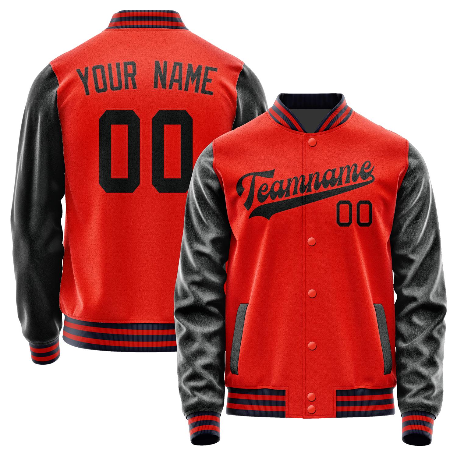 Custom Orange Red Black Jacket JA1212171112B31217