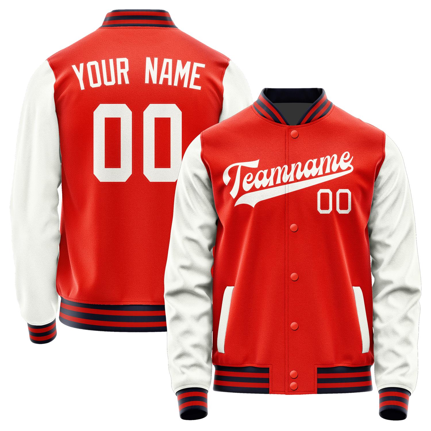 Custom Orange Red White Jacket JA1212181112B31218