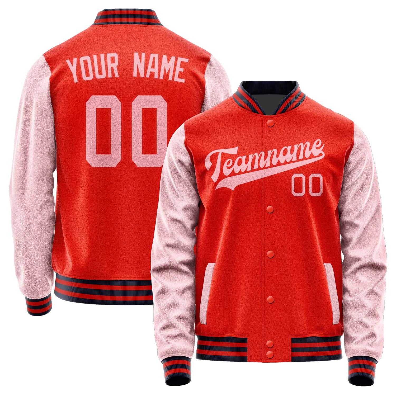 Custom Orange Red Light Pink Jacket JA1212211112B31221
