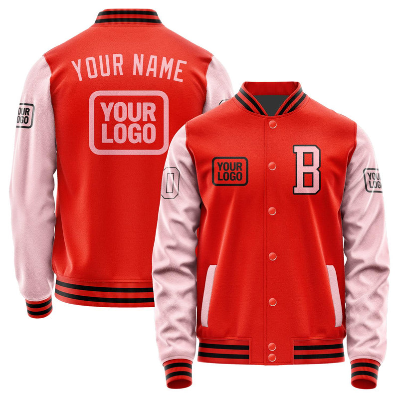 Custom Orange Red Light Pink Jacket JA121221121717212117