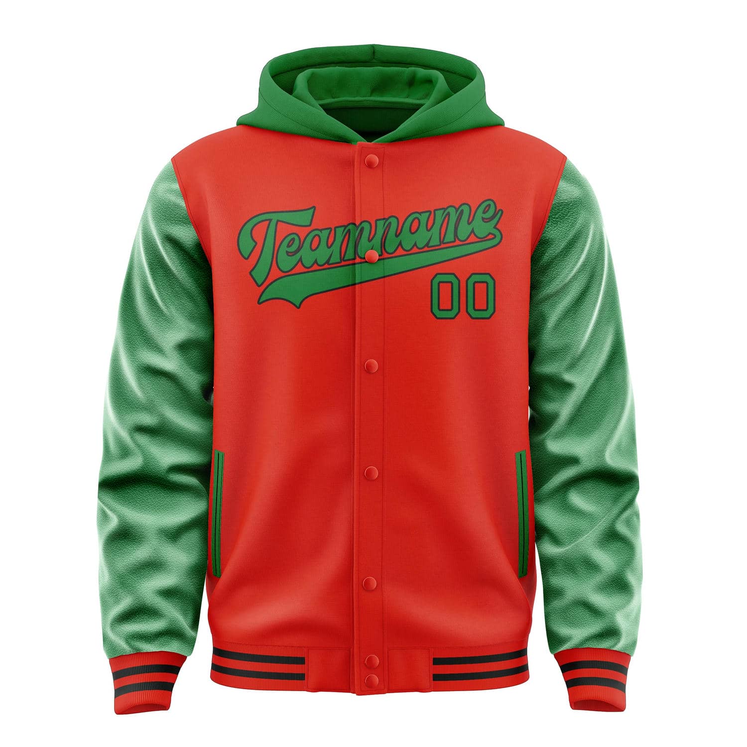 Custom Orange Red Emerald Green Jacket