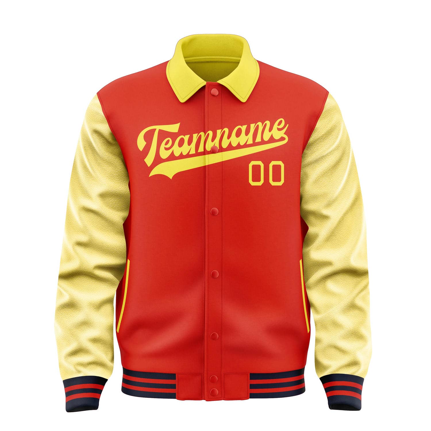Custom Orange Red Light Yellow Jacket