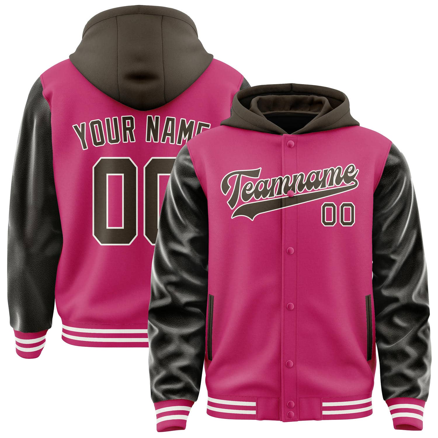 Custom Pink Brown Jacket