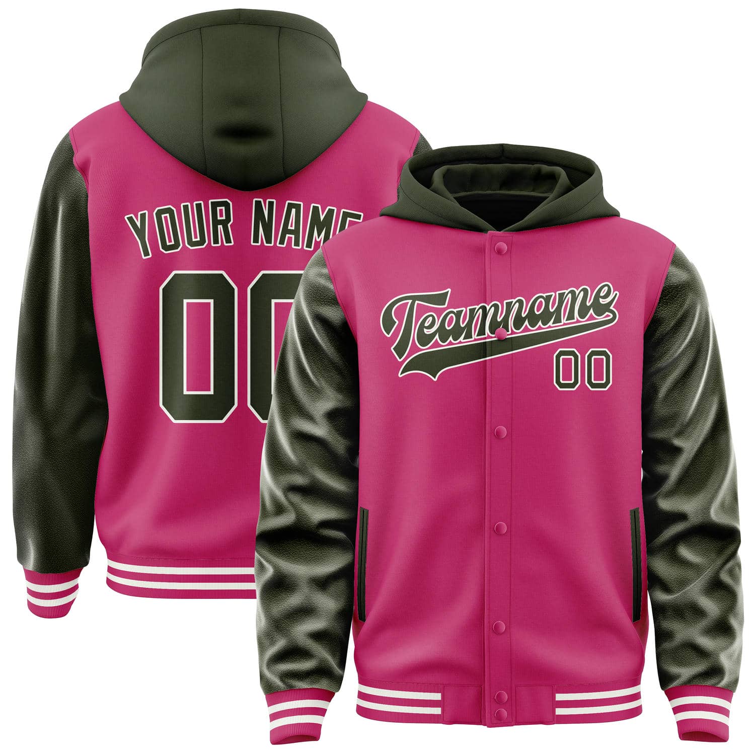Custom Pink Olive Jacket