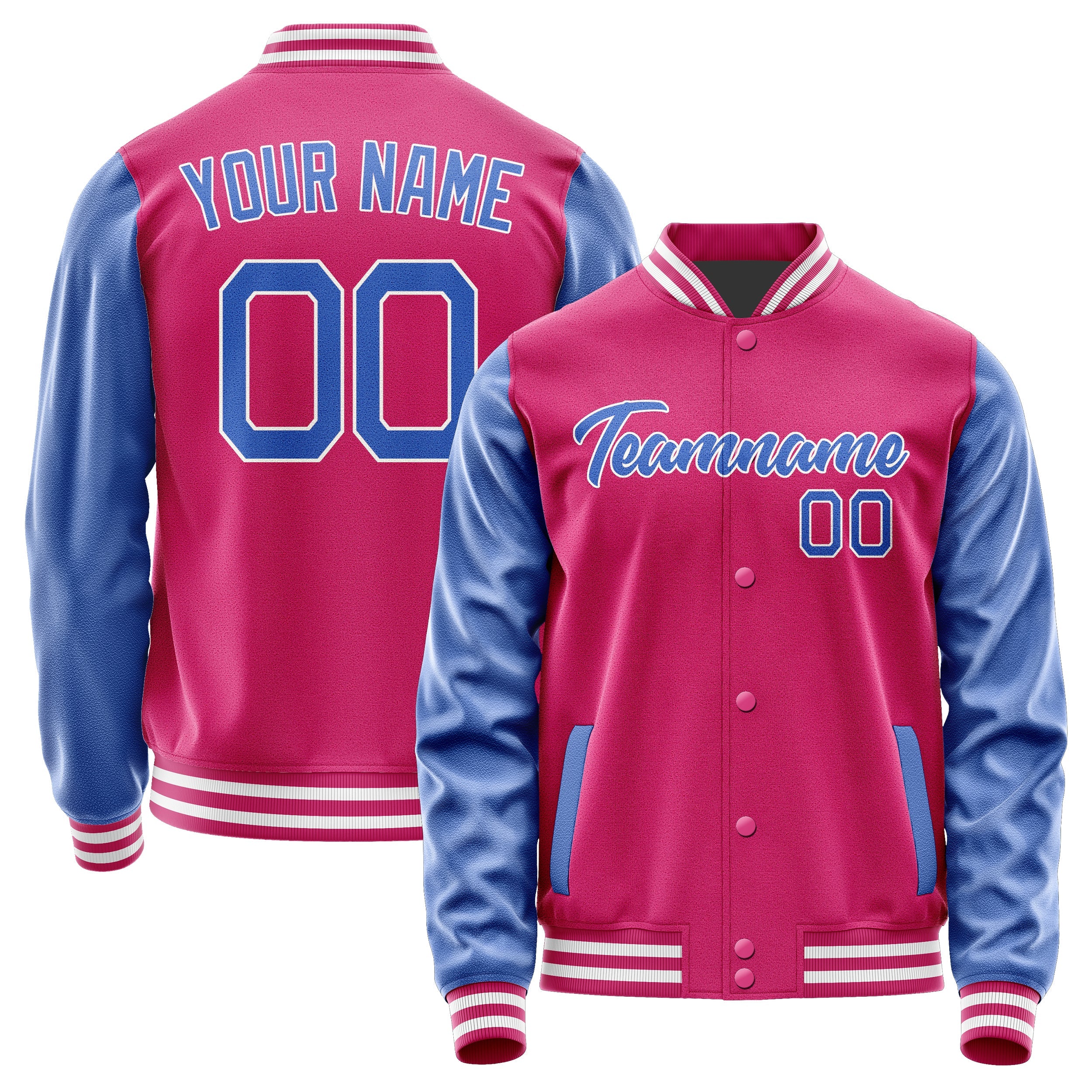 Custom Pink Sky Blue Jacket JA1313091318B21809