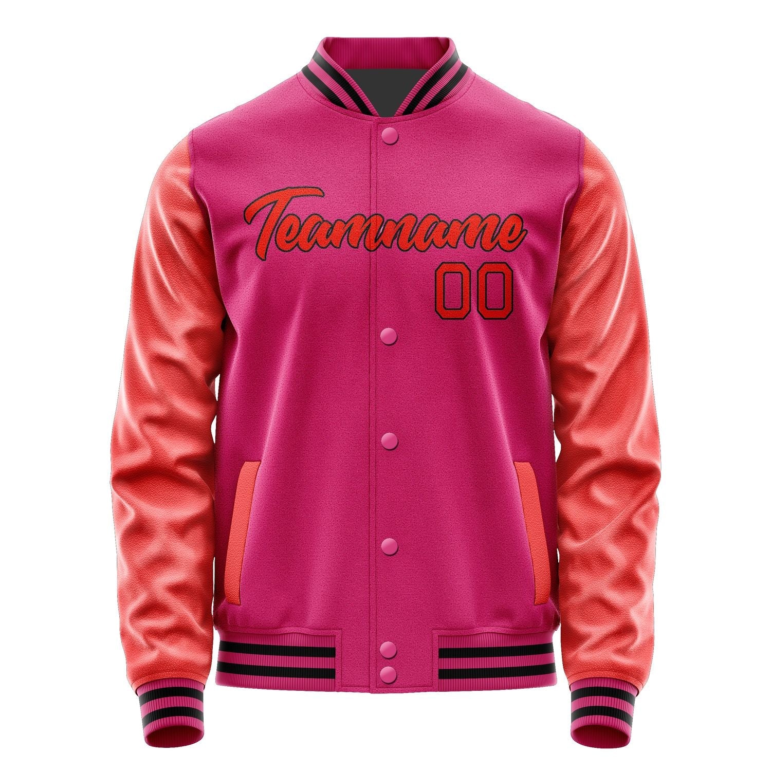 Custom Pink Orange Red Jacket JA1313121317B21712