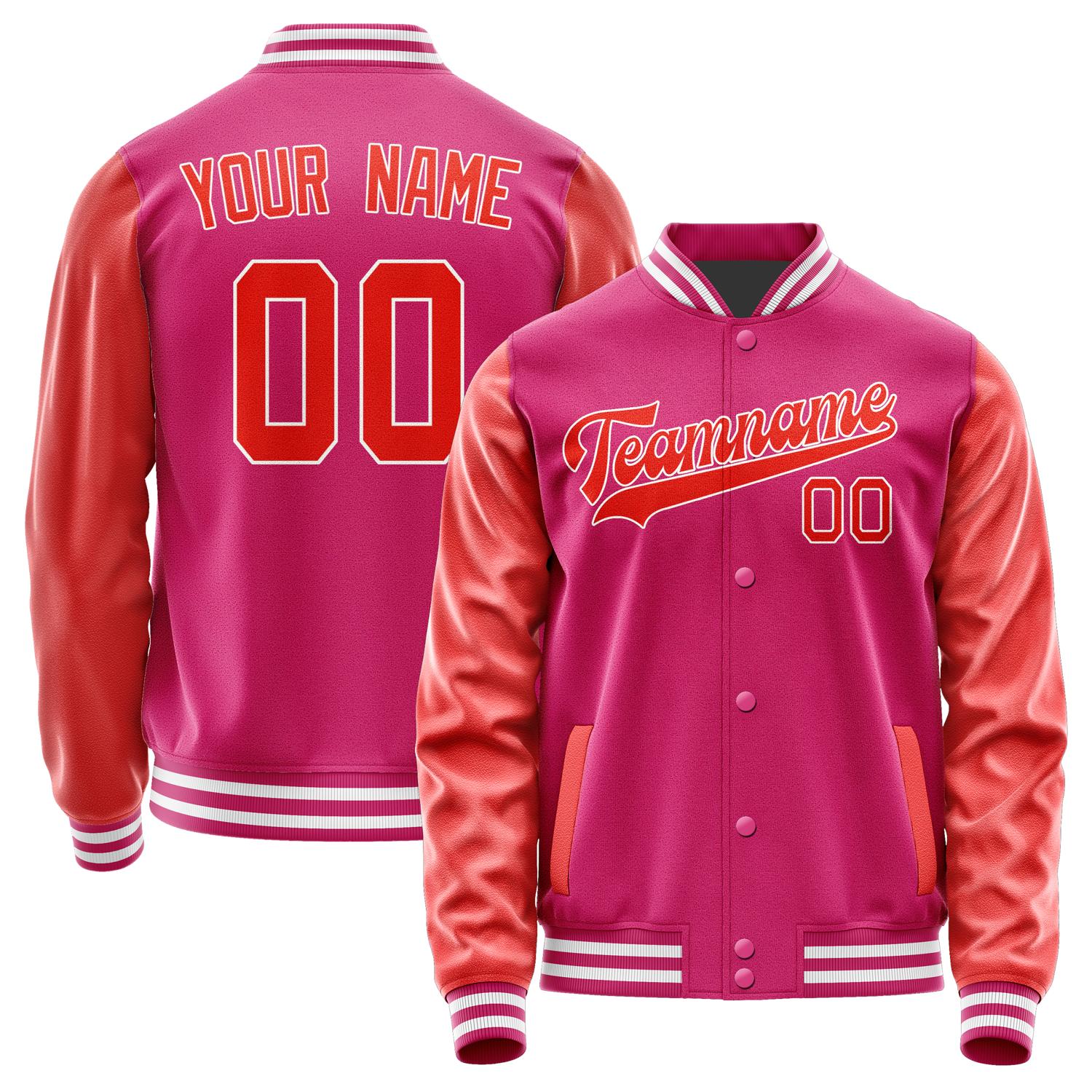 Custom Pink Orange Red Jacket JA1313121318B31812