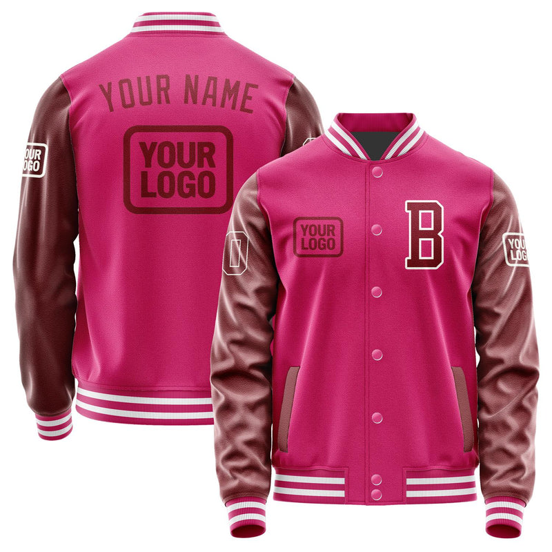 Custom Pink Crimson Red Jacket JA131315131818151518