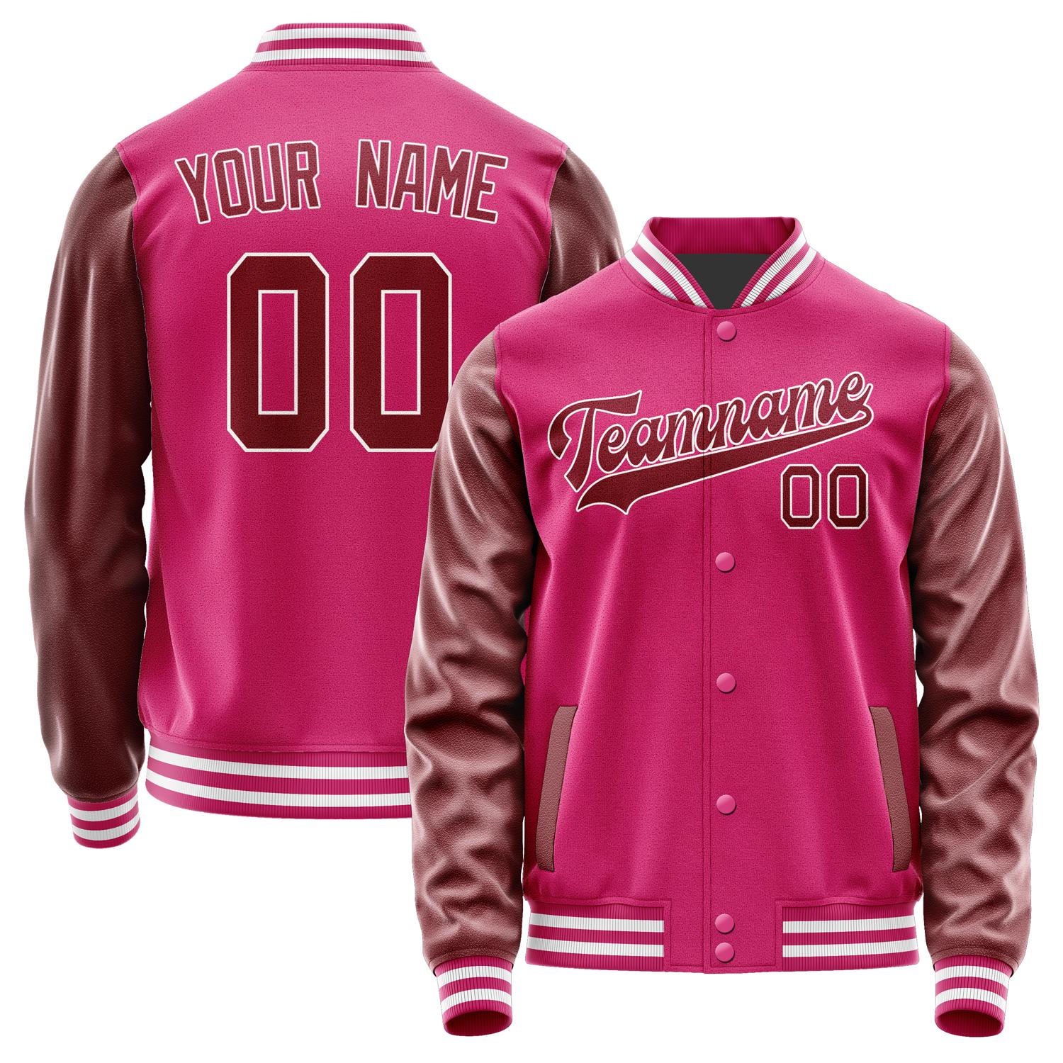 Custom Pink Crimson Red Jacket JA1313151318B31815