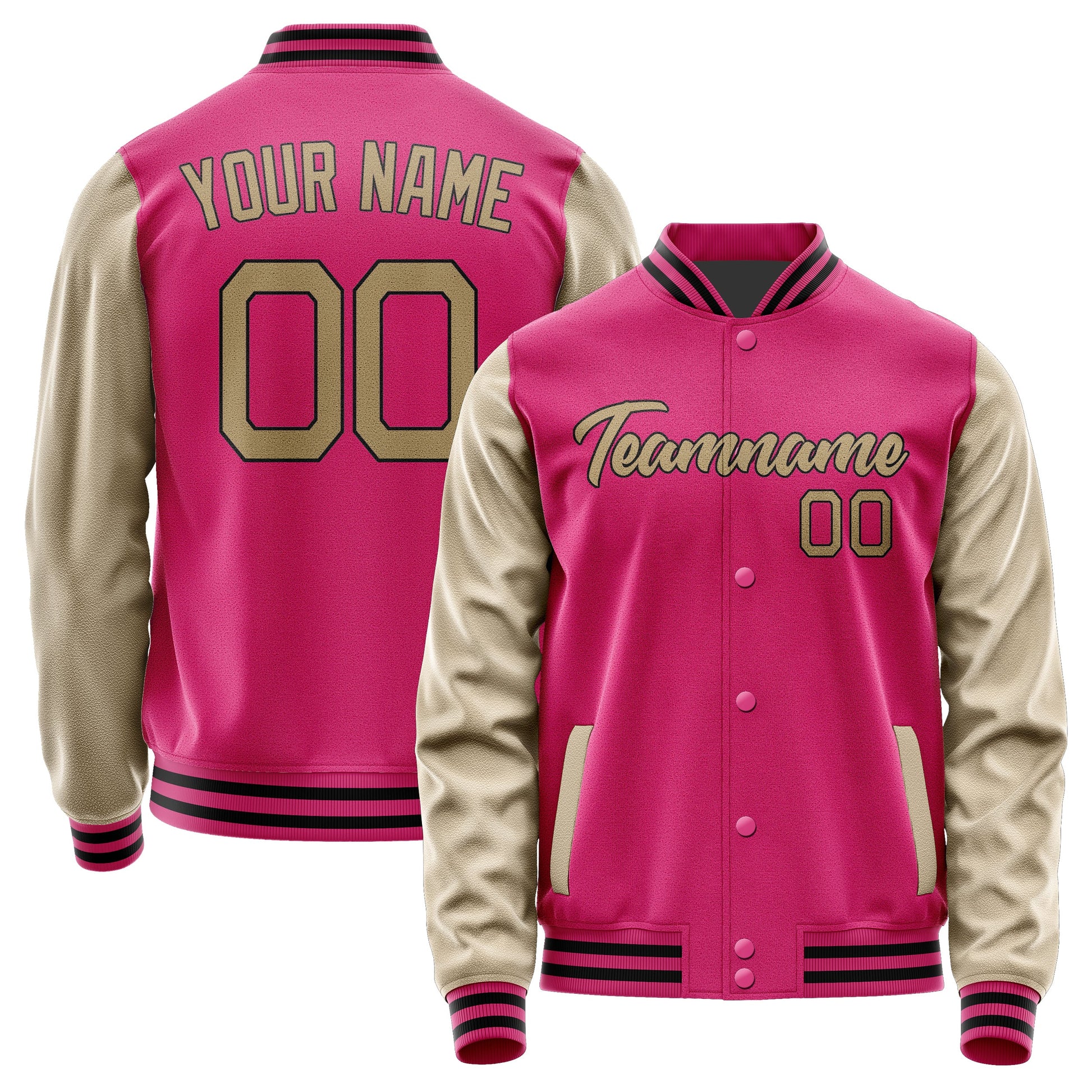 Custom Pink Light Khaki Jacket JA1313251317B21725