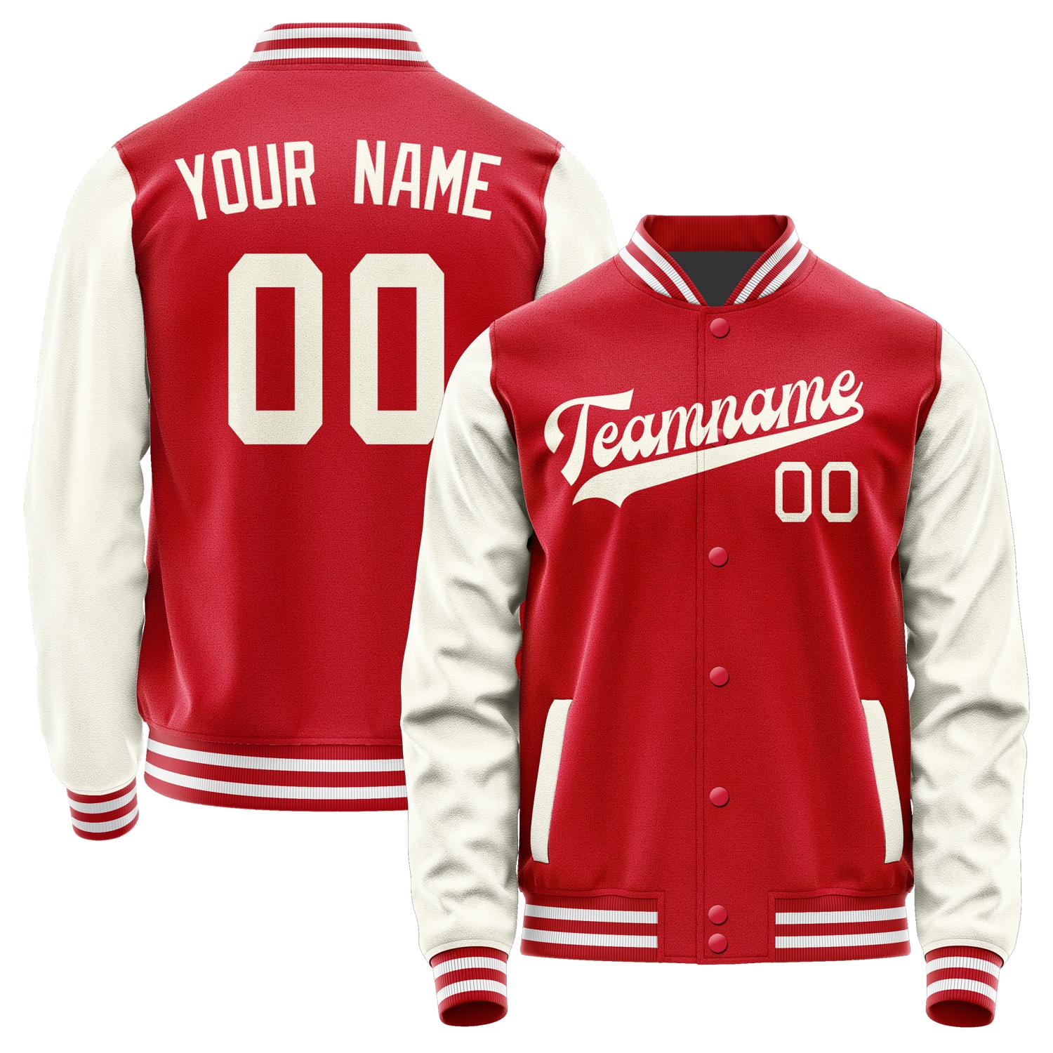 Custom Red Cream Jacket JA1414031418B31803