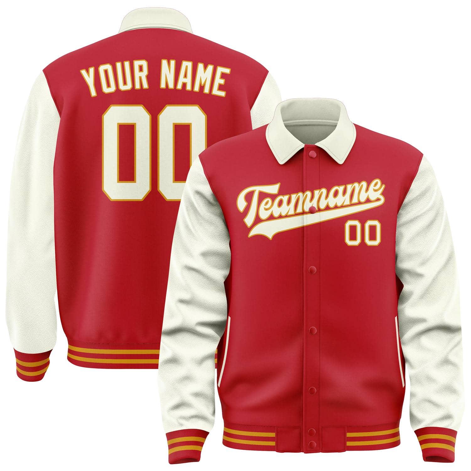Custom Red Cream Jacket