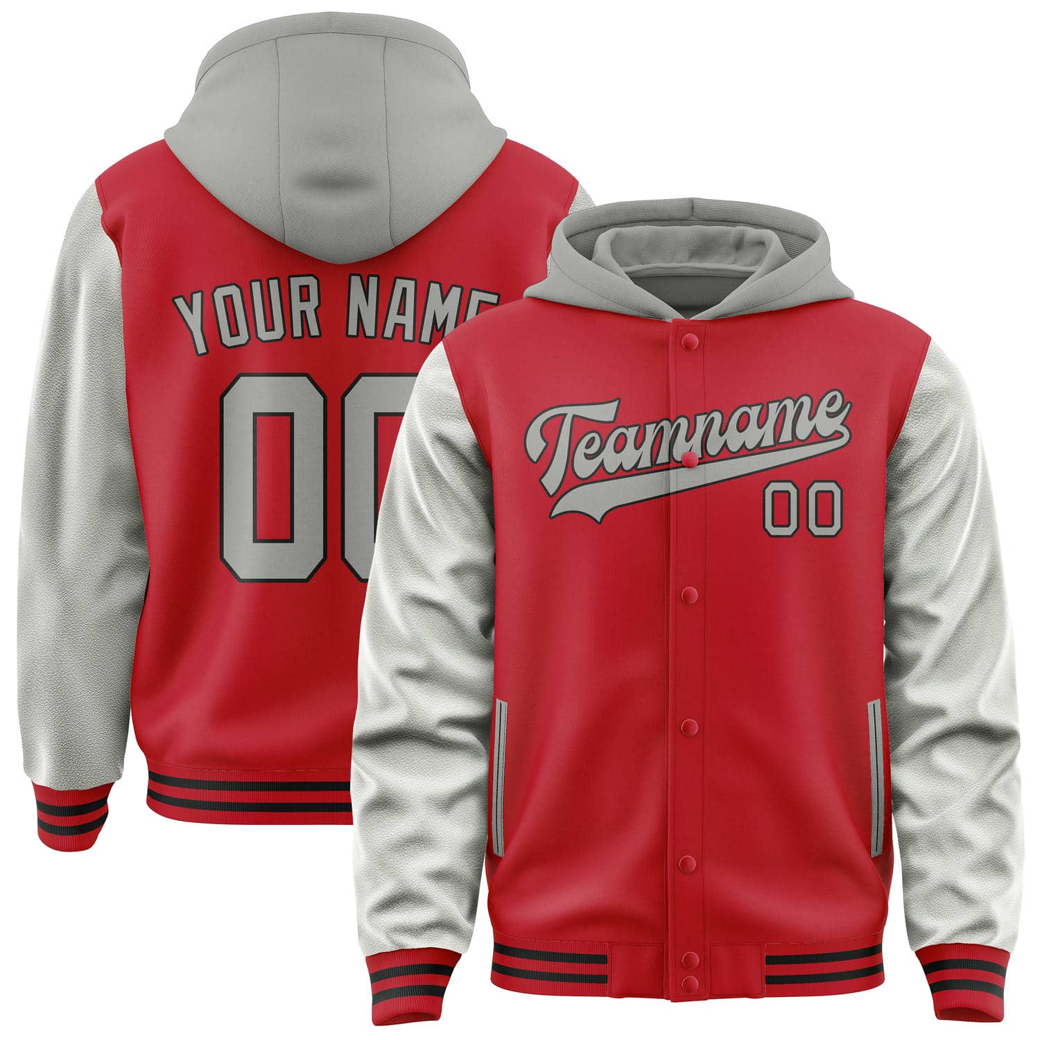 Custom Red Gray Jacket