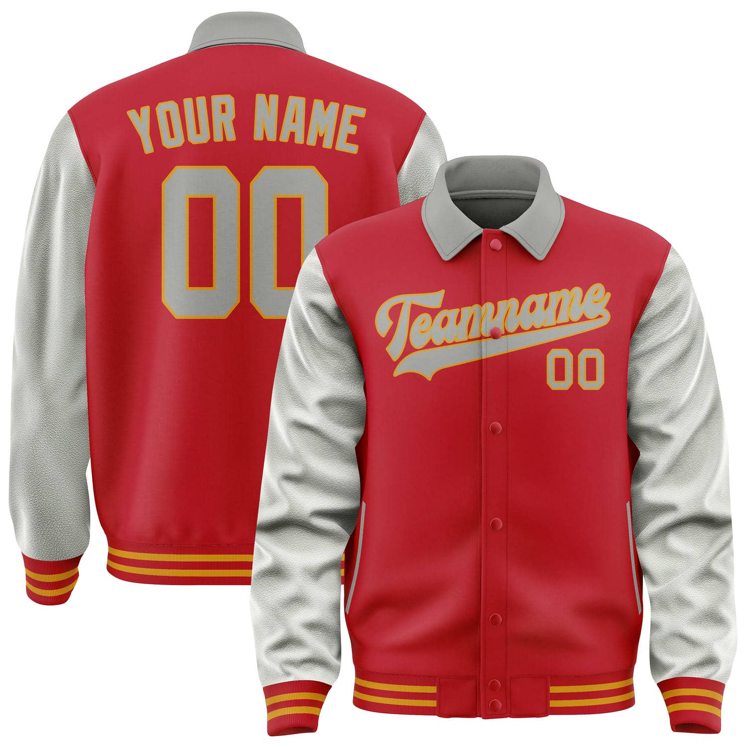 Custom Red Gray Jacket