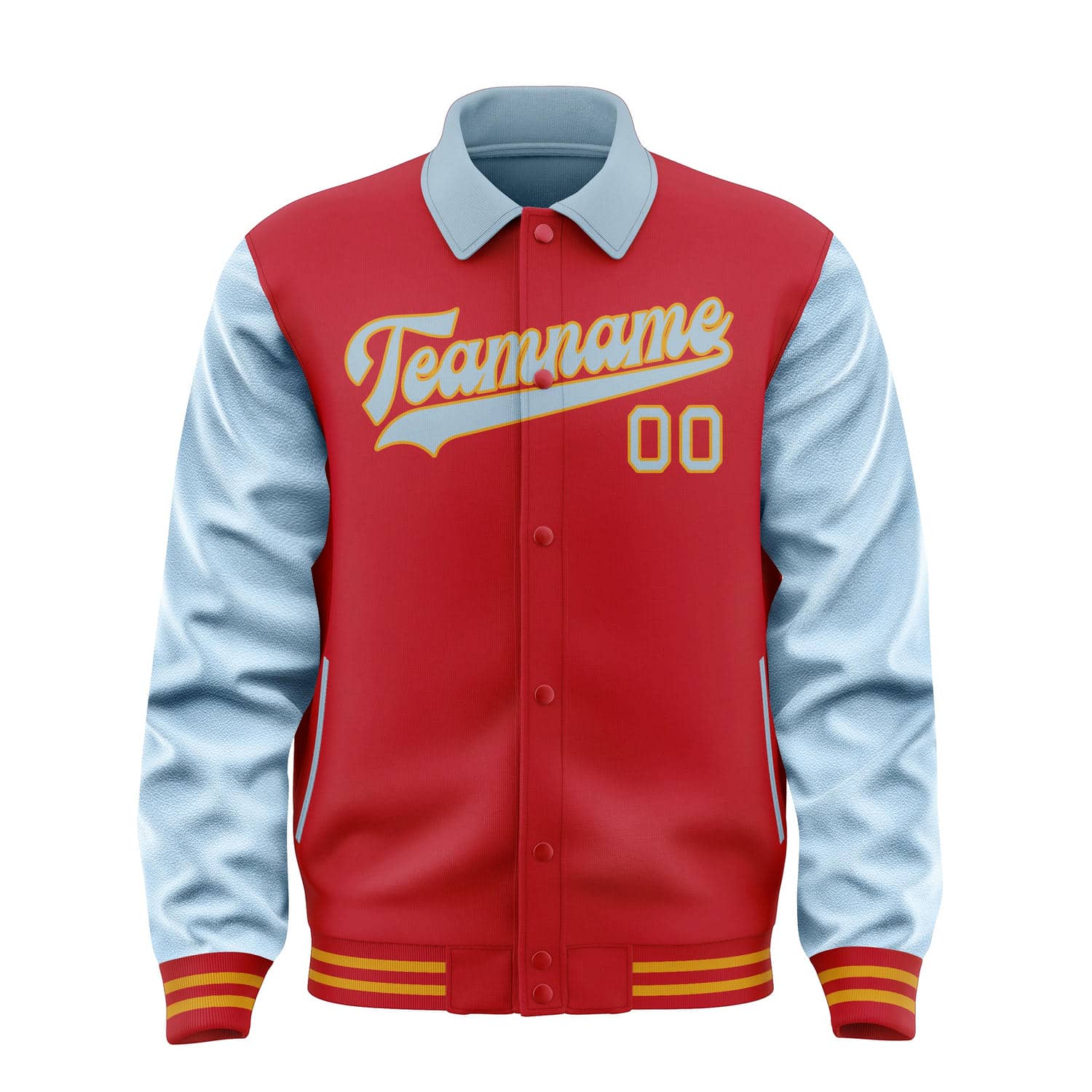Custom Red Light Blue Jacket