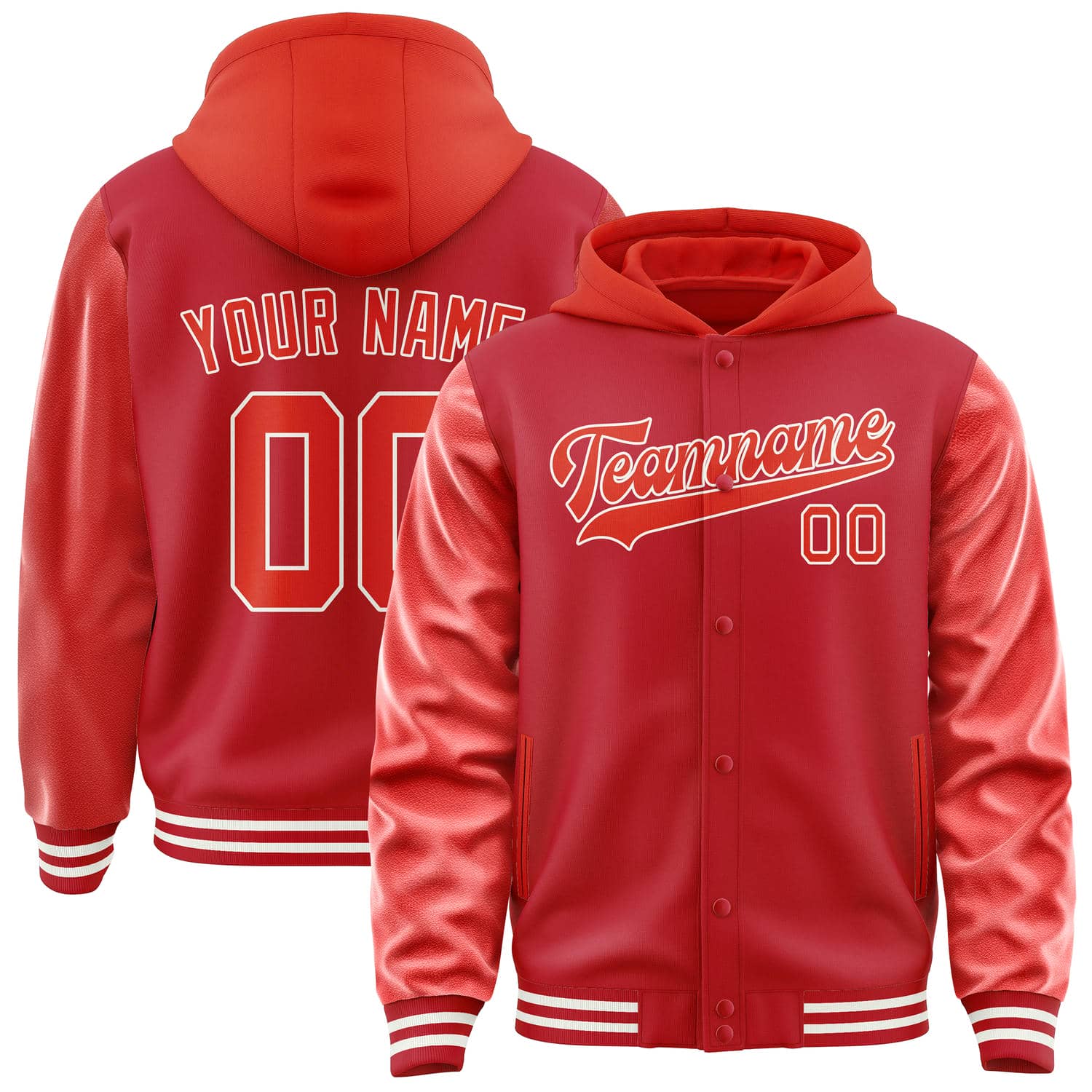 Custom Red Orange Red Jacket