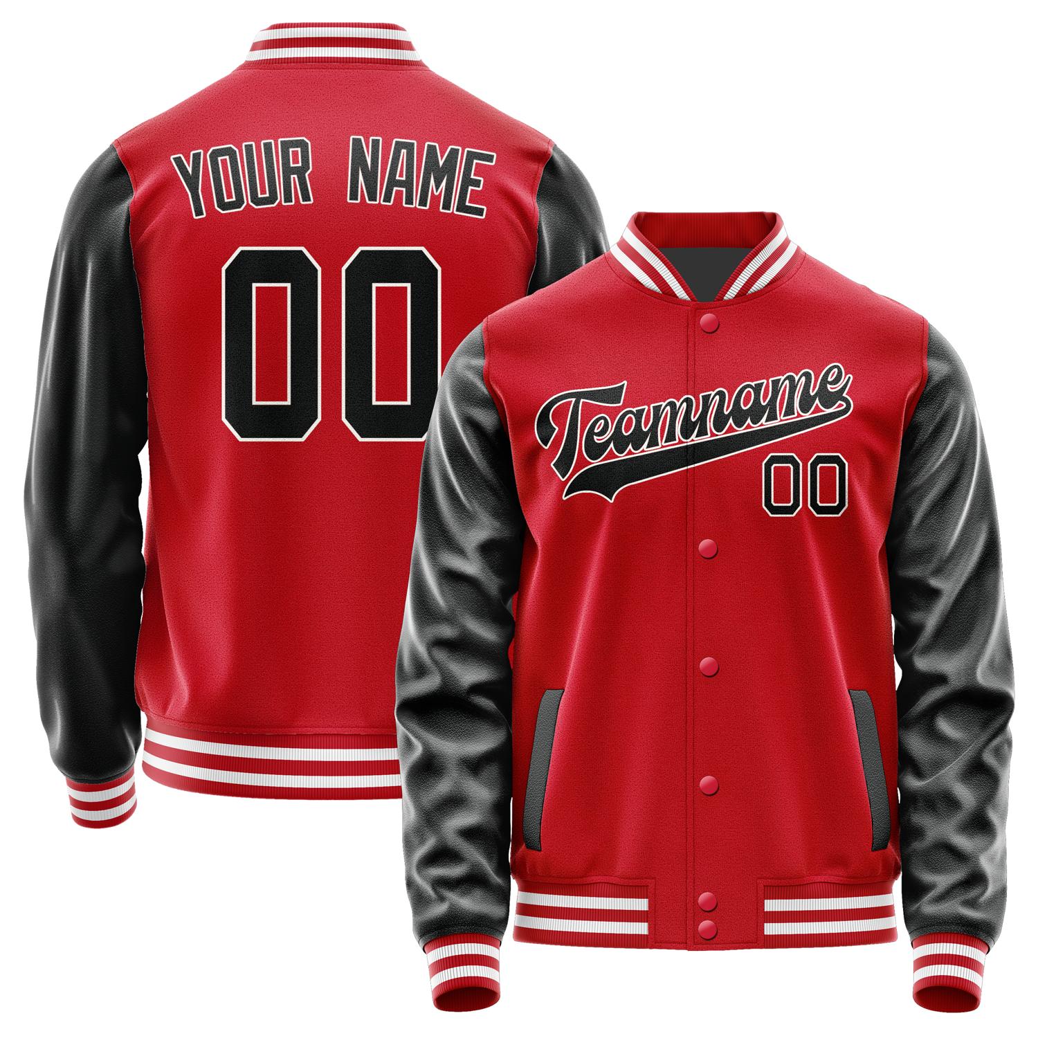 Custom Red Black Jacket JA1414171418B31817