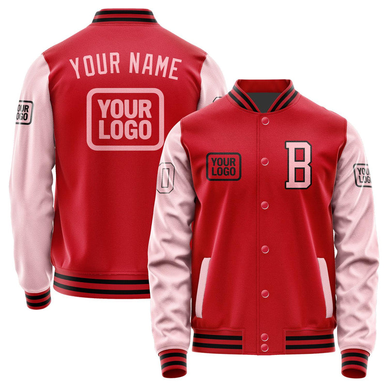 Custom Red Light Pink Jacket JA141421141717212117