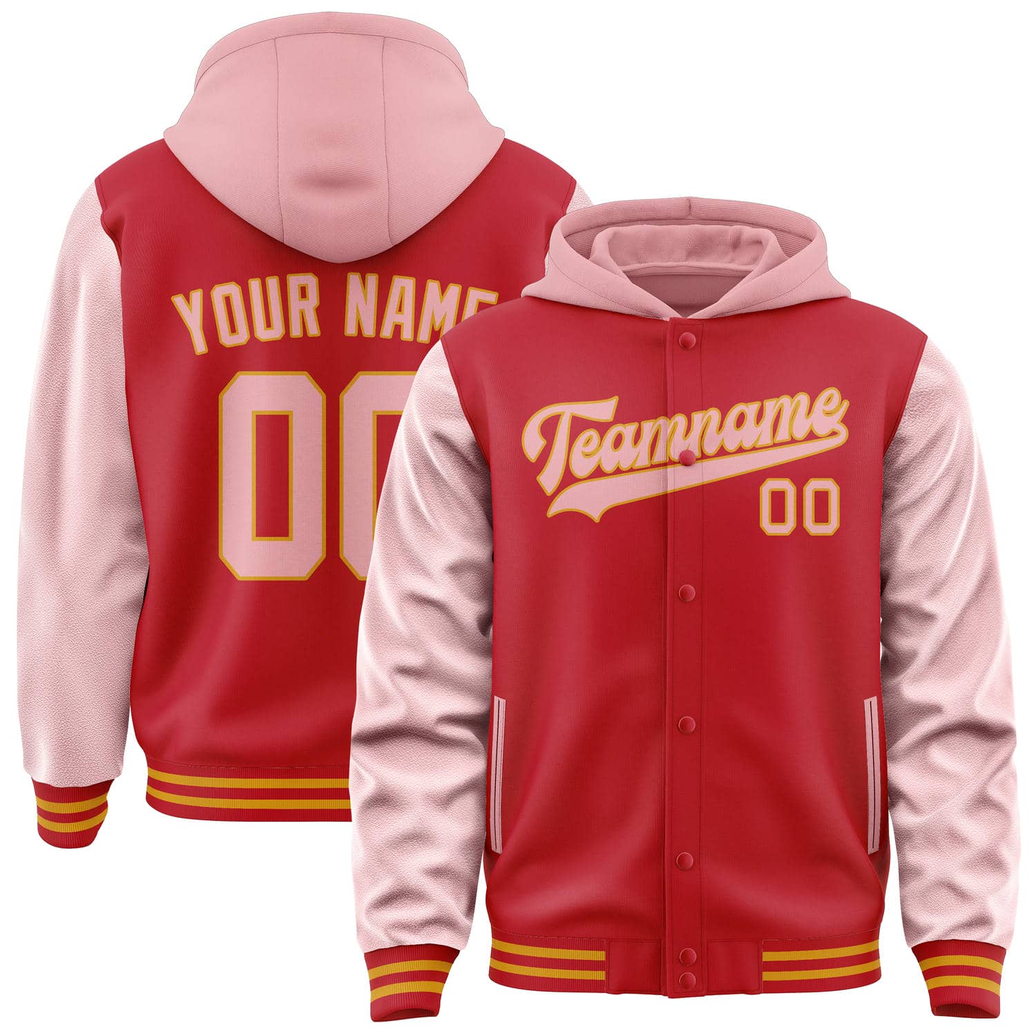 Custom Red Light Pink Jacket
