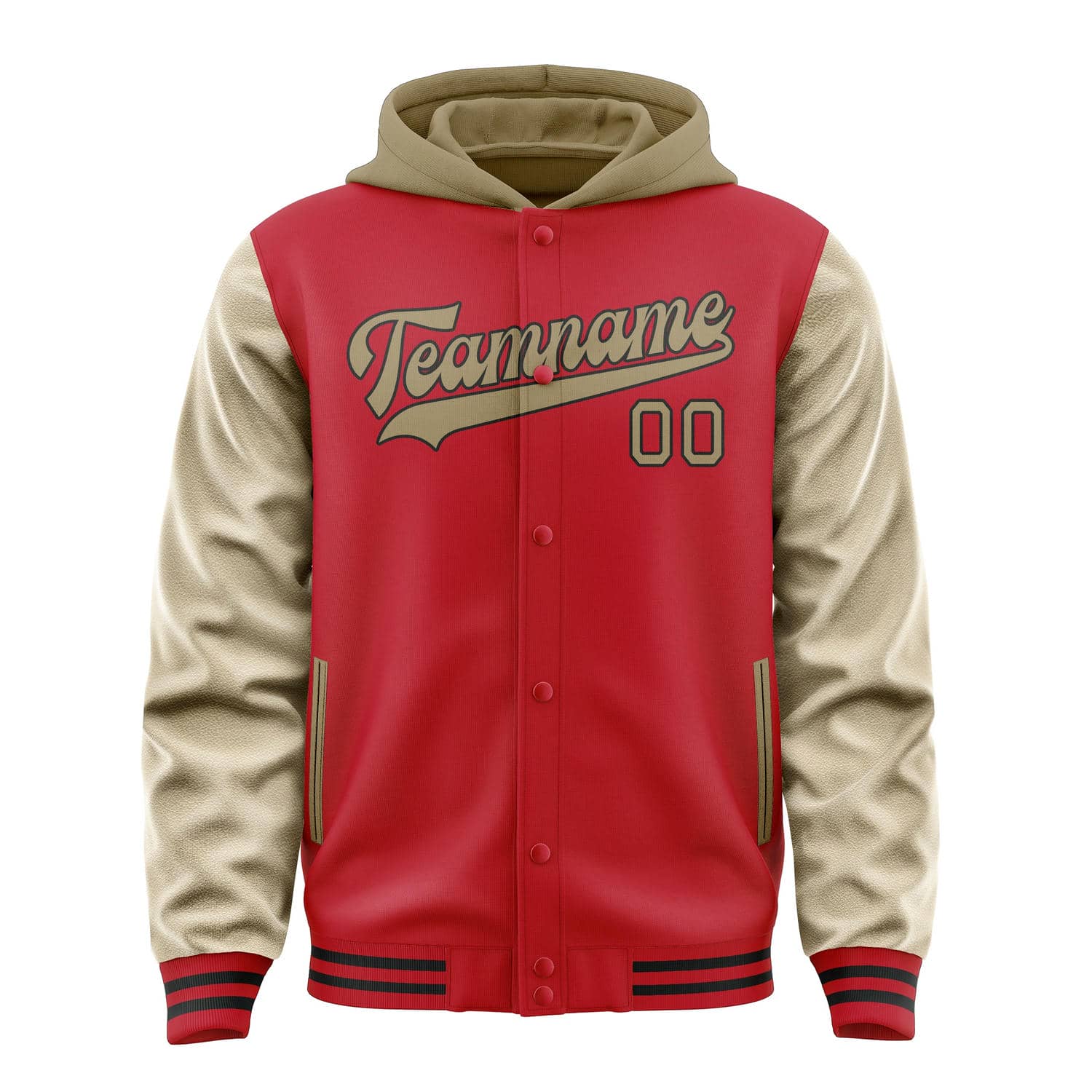 Custom Red Light Khaki Jacket