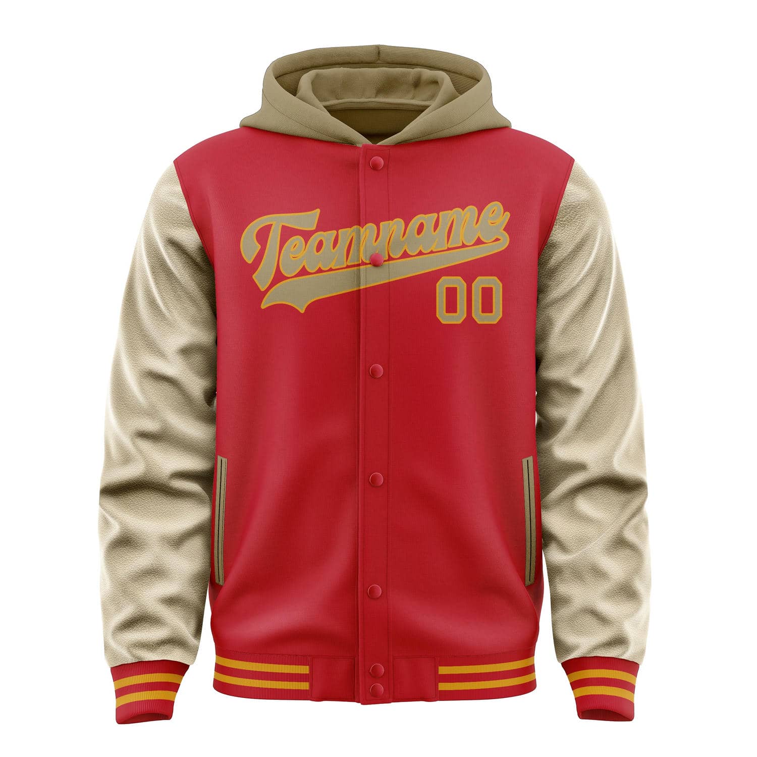 Custom Red Light Khaki Jacket