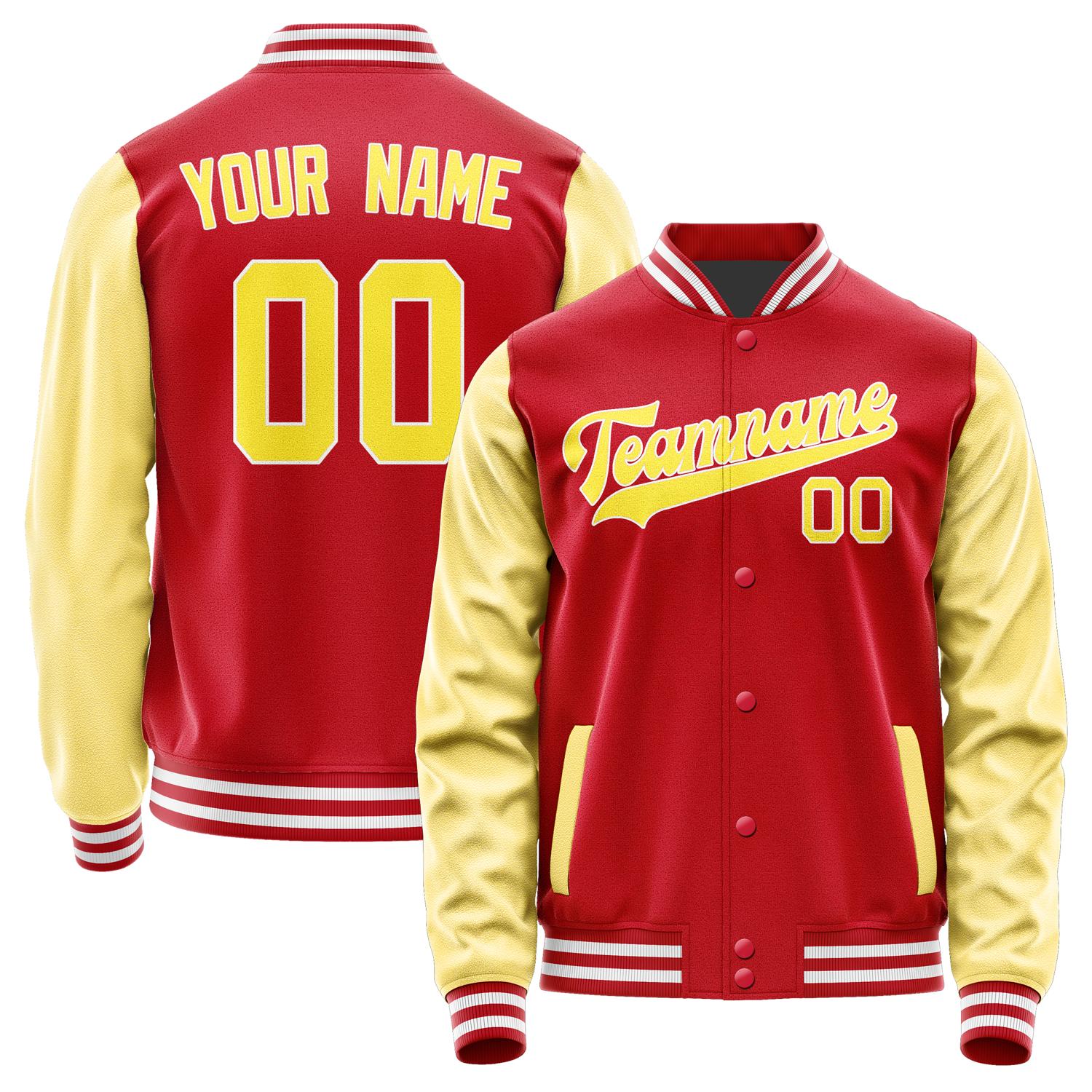 Custom Red Light Yellow Jacket JA1414261418B31826