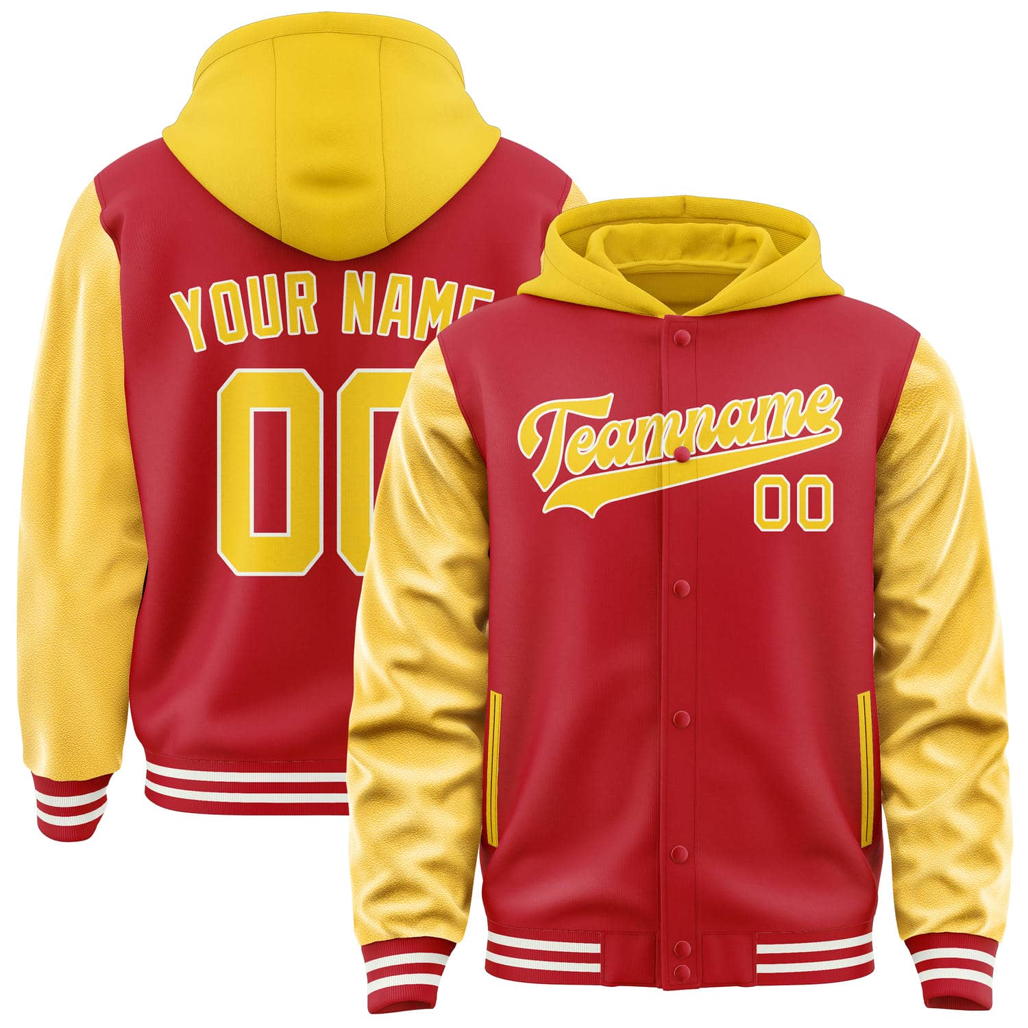 Custom Red Gold Jacket