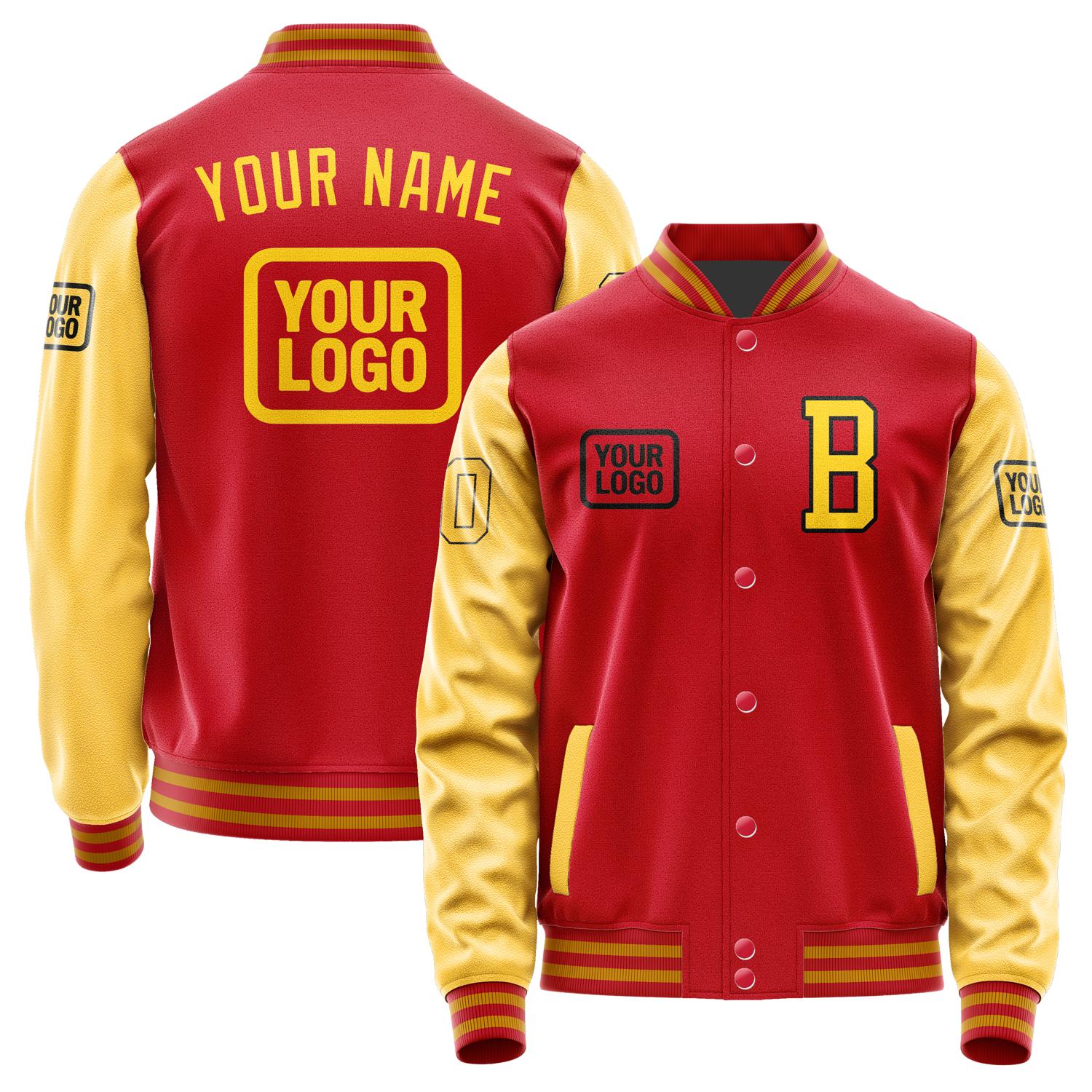 Custom Red Gold Jacket JA141430141917303017