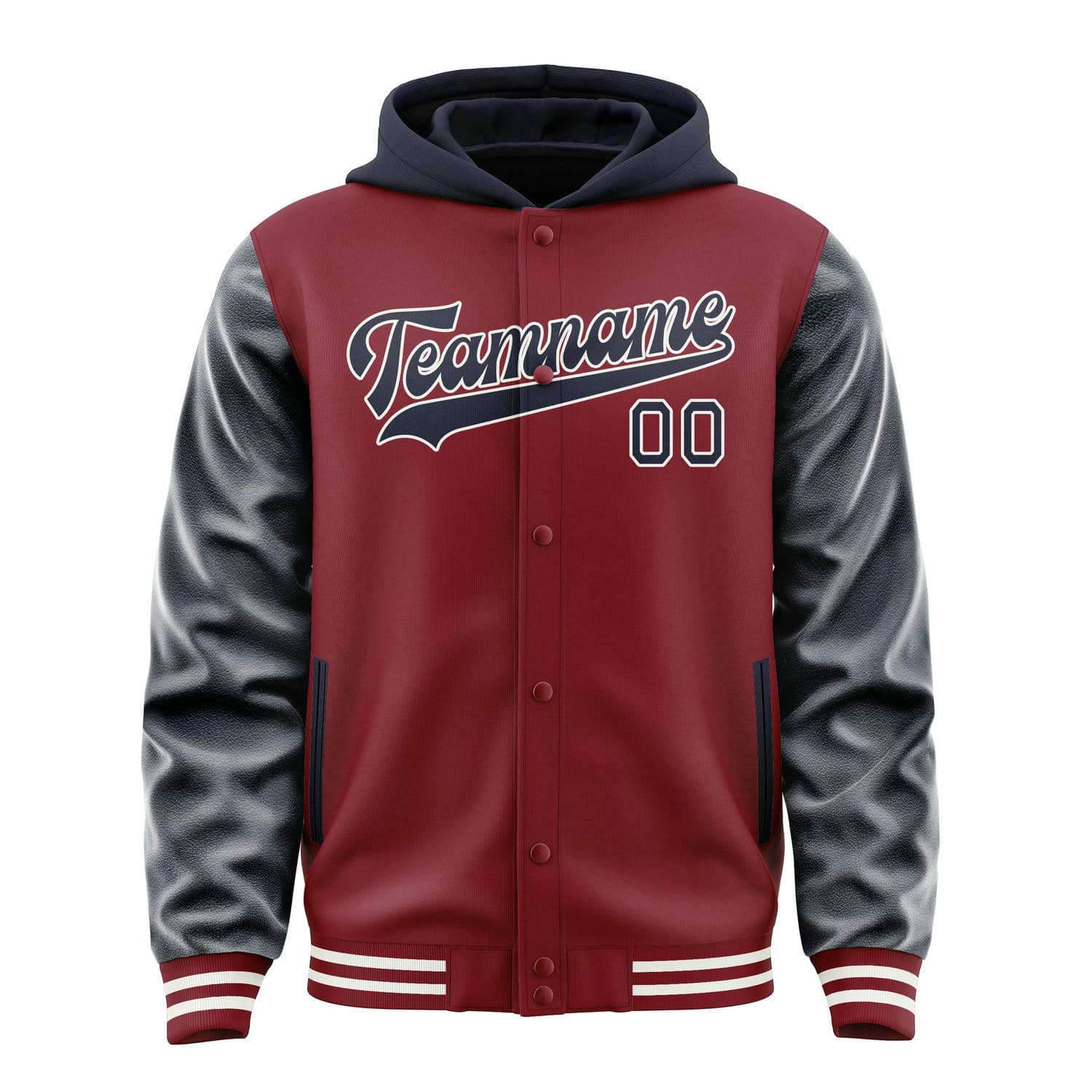 Custom Crimson Red Navy Jacket