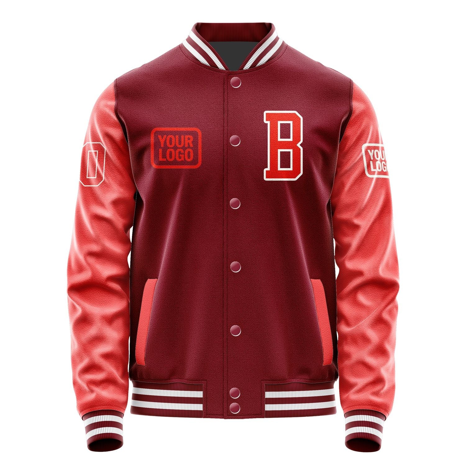 Custom Crimson Red Orange Red Jacket JA151512151818121218