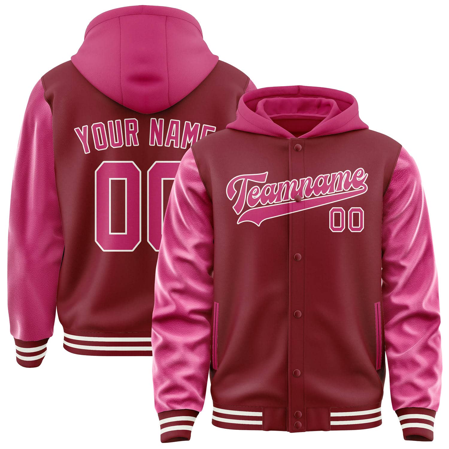 Custom Crimson Red Pink Jacket