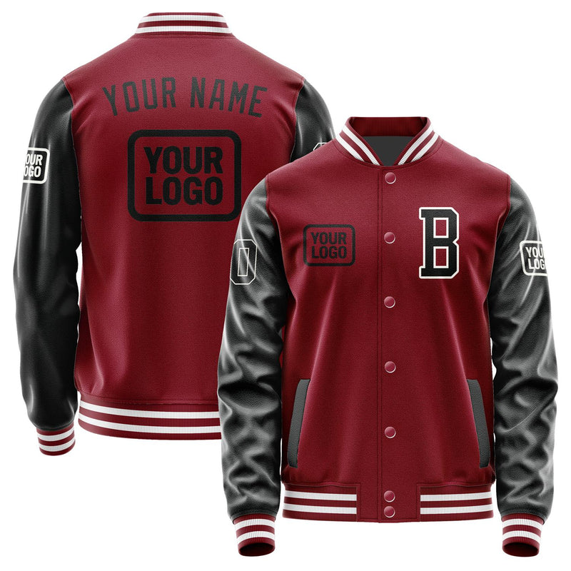 Custom Crimson Red Black Jacket JA151517151818171718