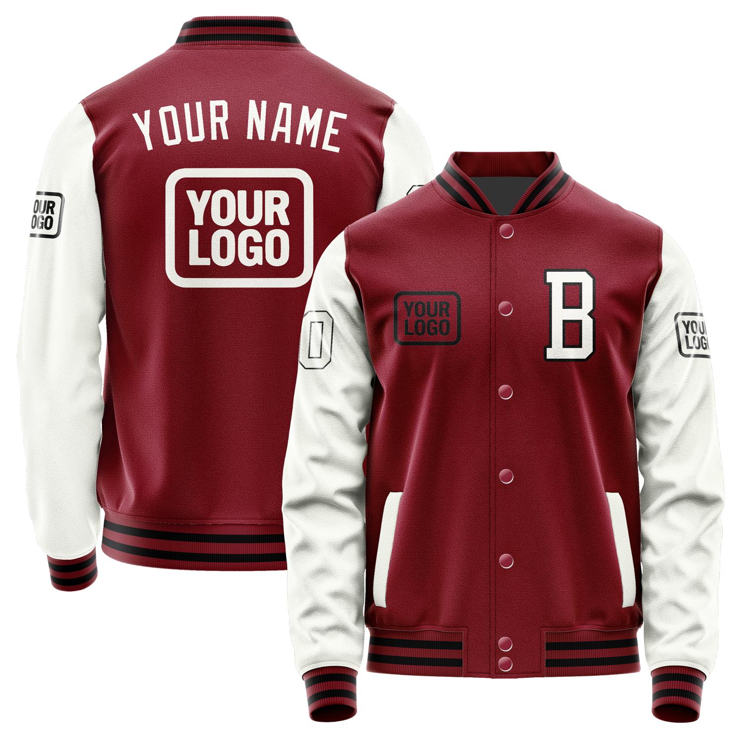 Custom Crimson Red White Jacket JA151518151717181817