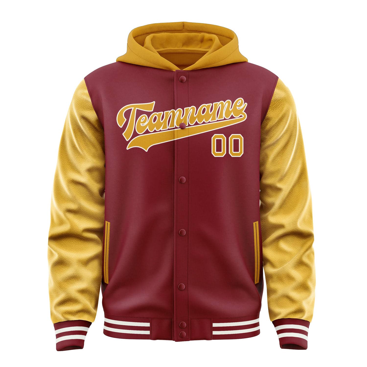 Custom Crimson Red Yellow Jacket