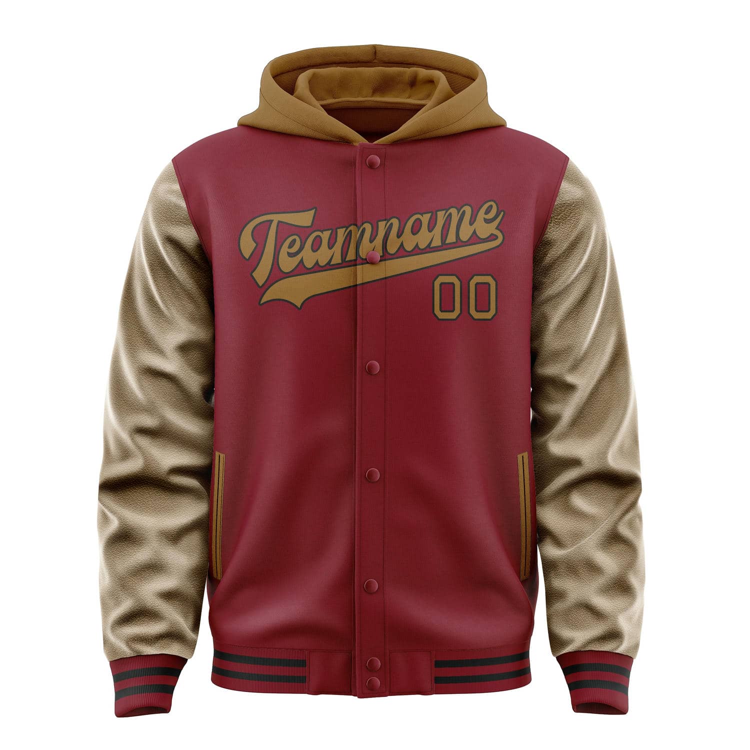 Custom Crimson Red Khaki Jacket