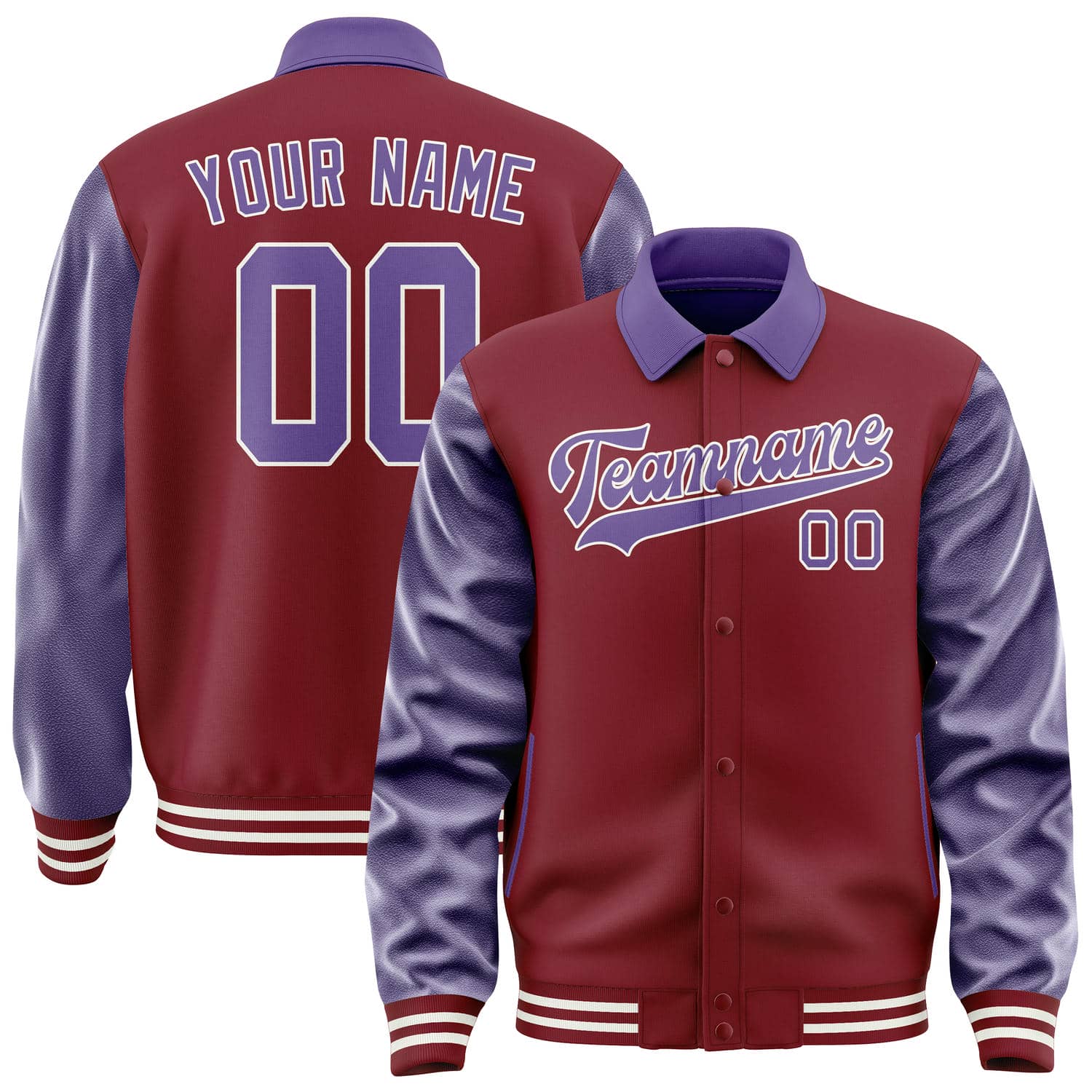 Custom Crimson Red Light Purple Jacket