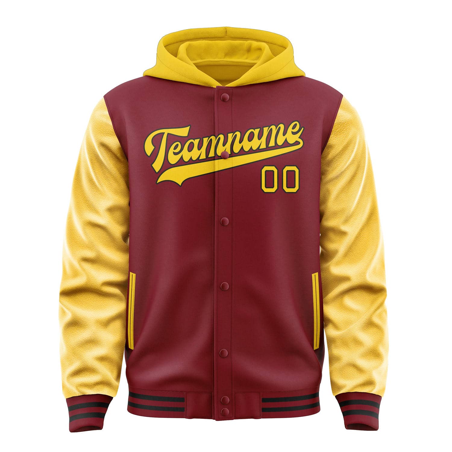 Custom Crimson Red Gold Jacket