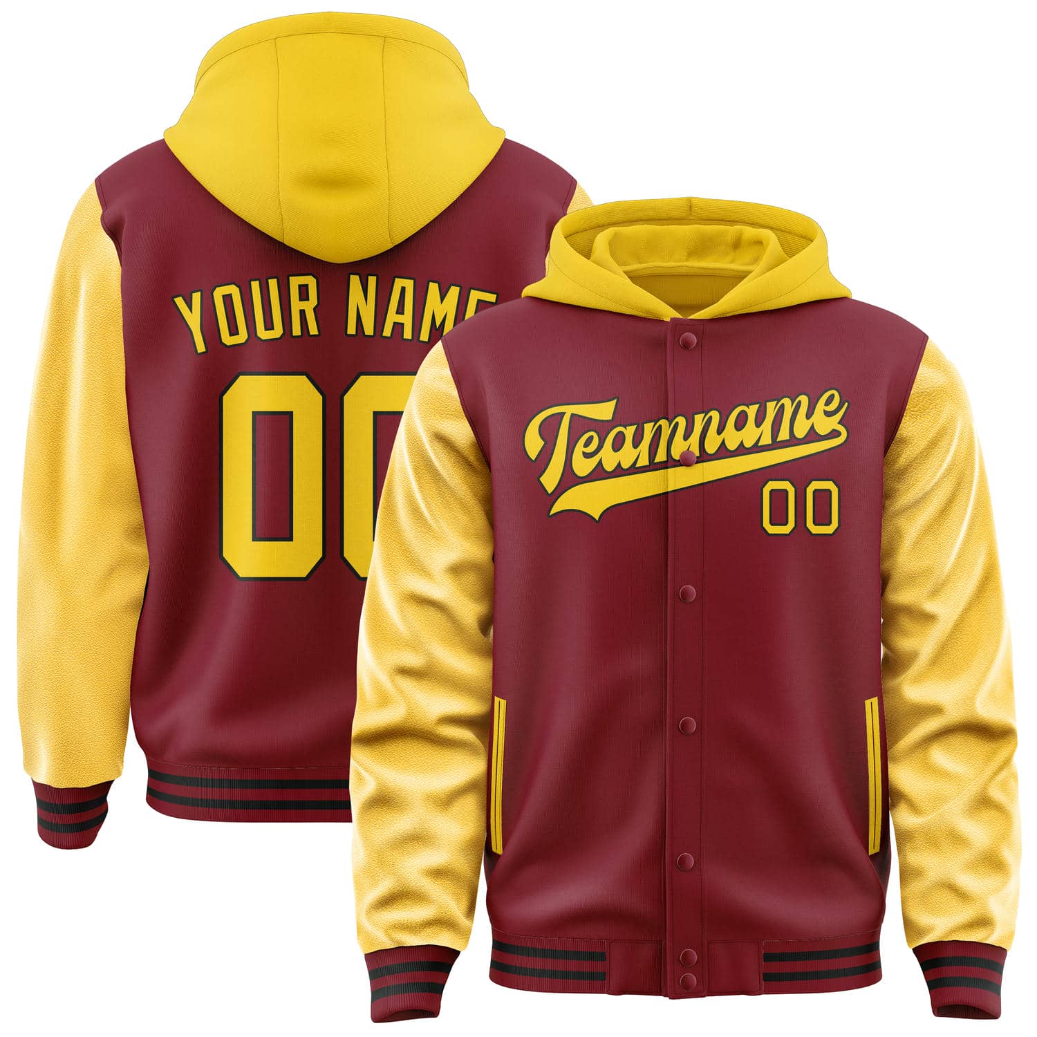Custom Crimson Red Gold Jacket