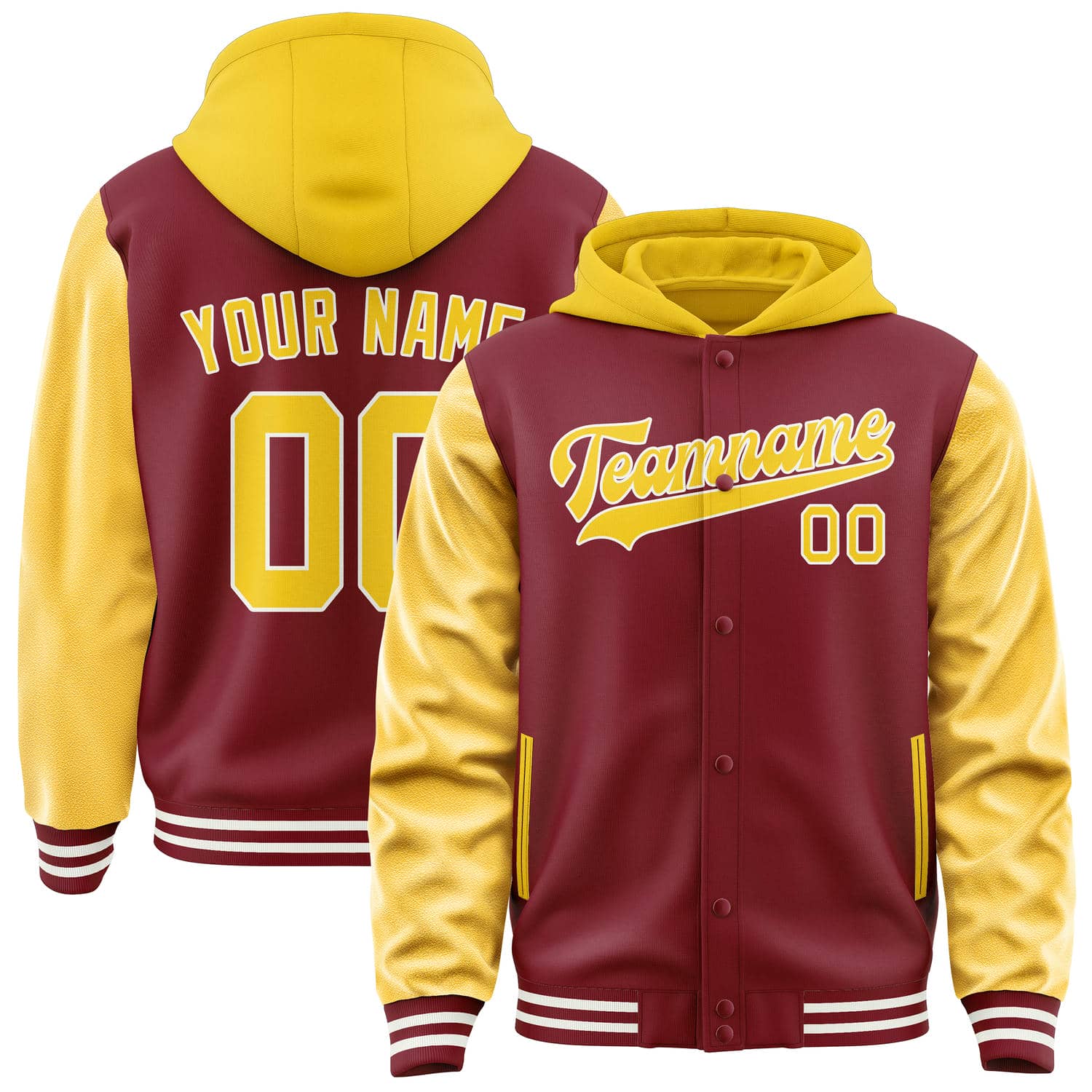 Custom Crimson Red Gold Jacket