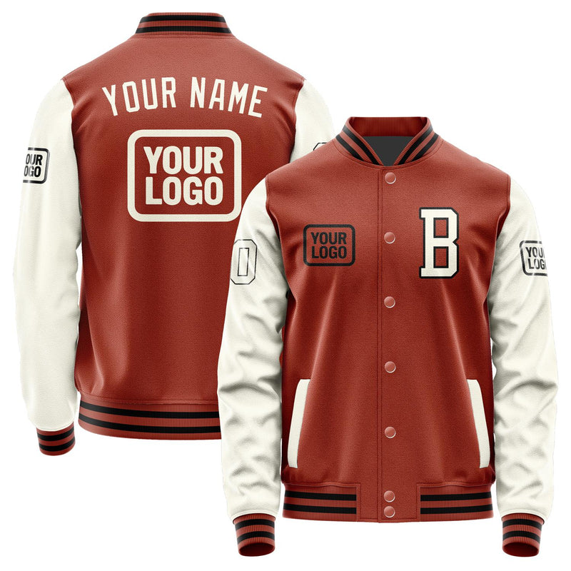 Custom Coral Red Cream Jacket JA161603161717030317