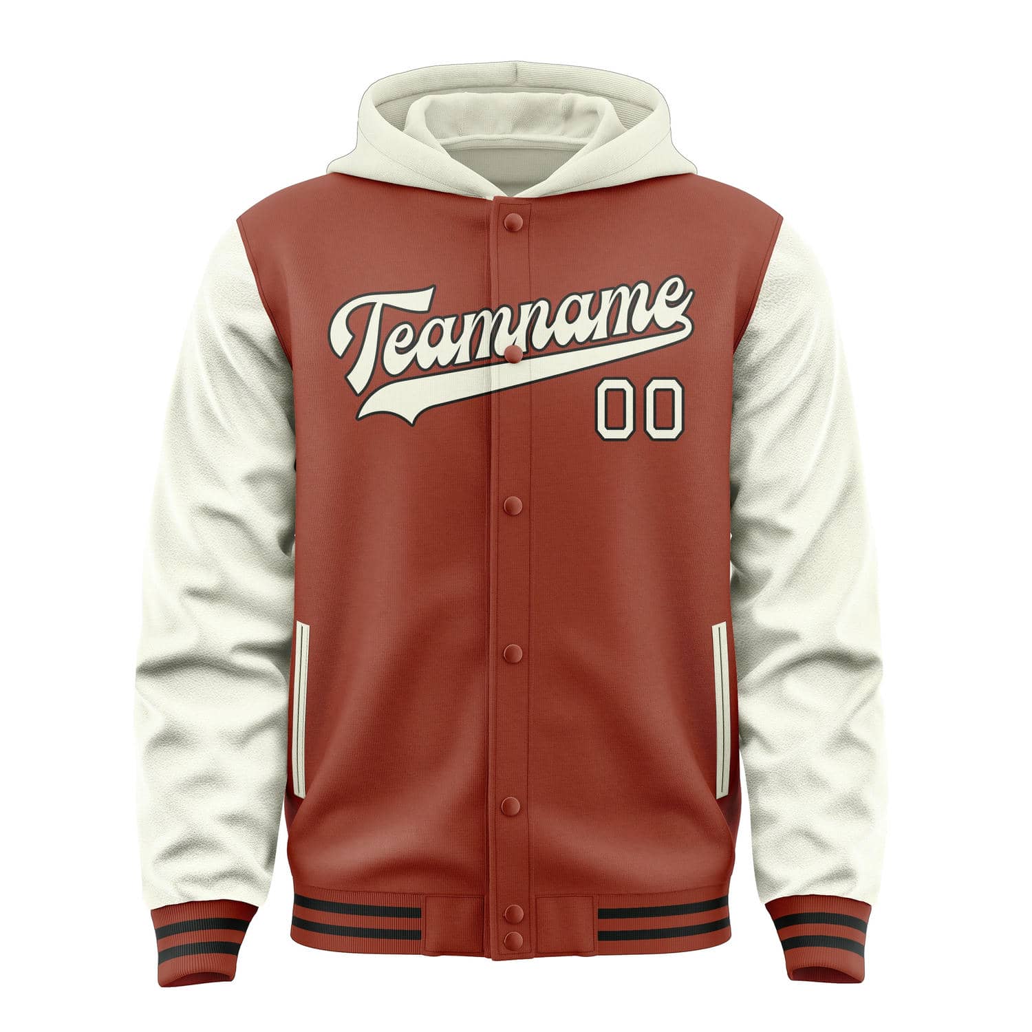 Custom Coral Red Cream Jacket