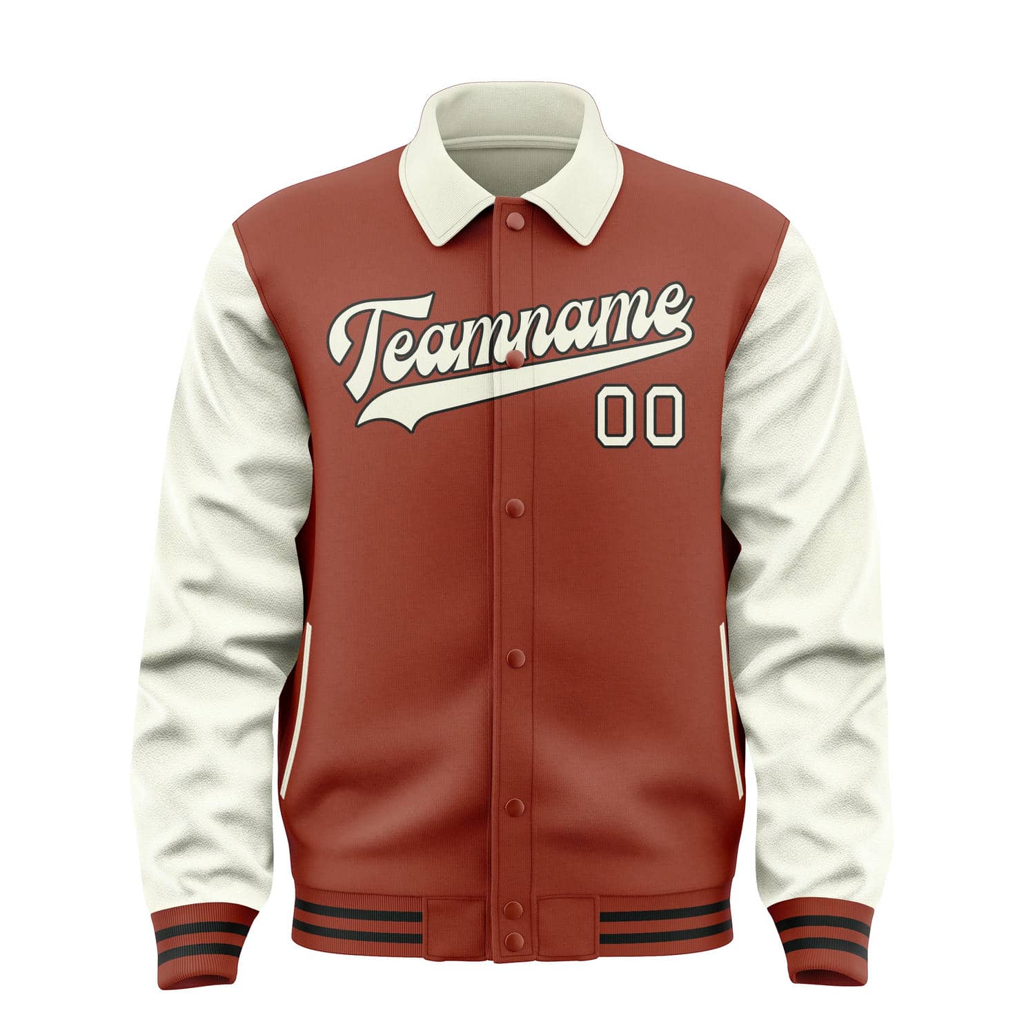 Custom Coral Red Cream Jacket